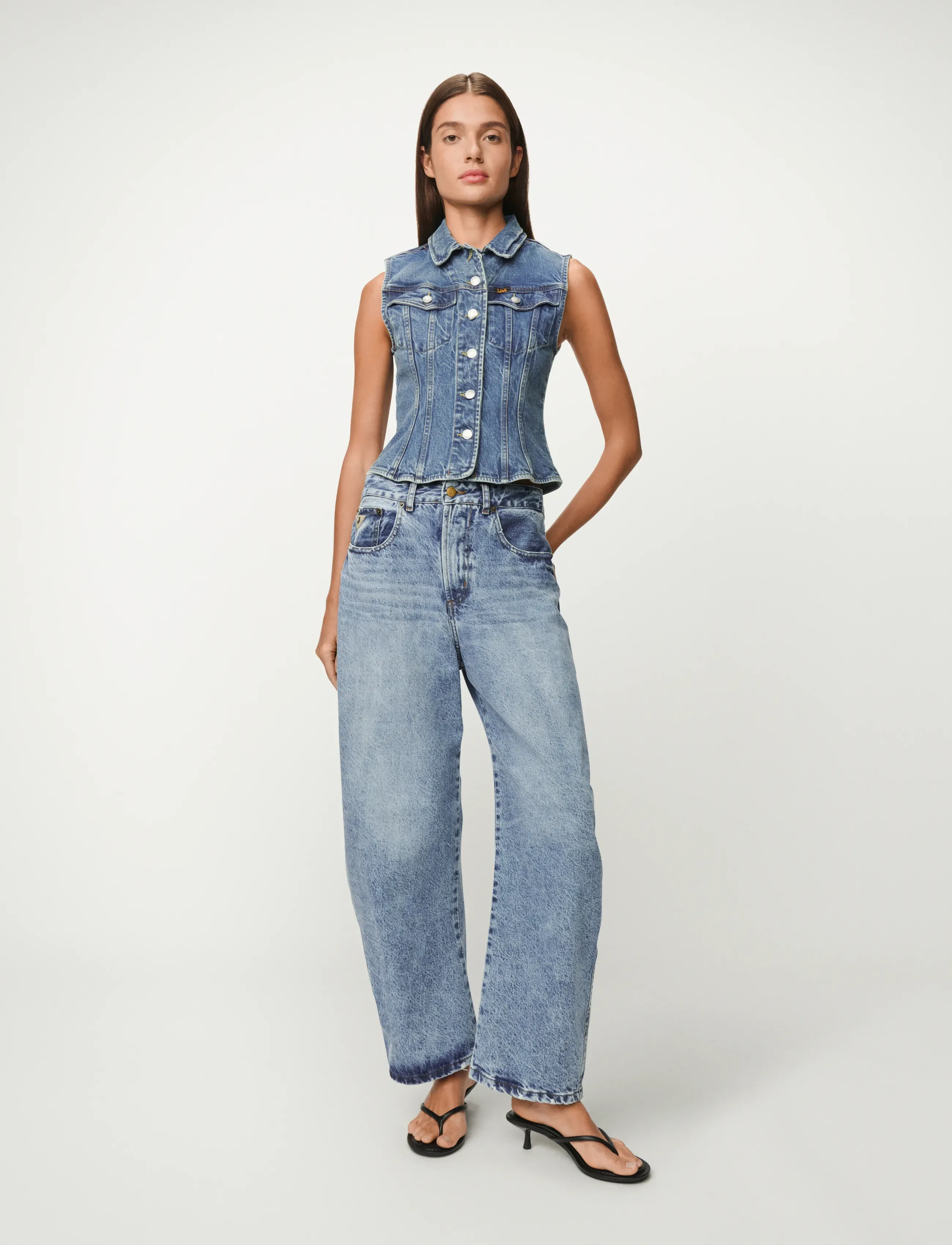 Lois Jeans Celine Vest, M, Blue, Veste > Denim Veste, Dame