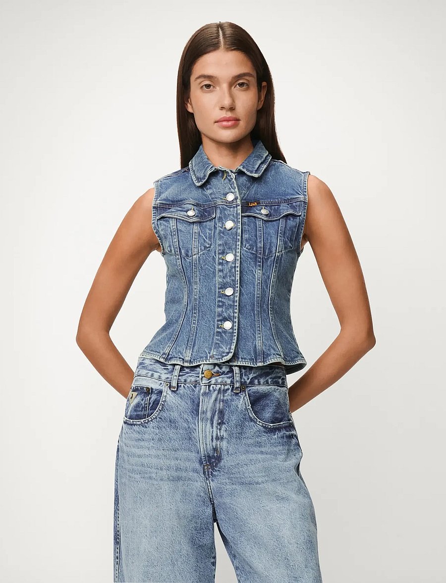 Lois Jeans - Celine Vest - džinsa veste - 7926 barril vintage - 3