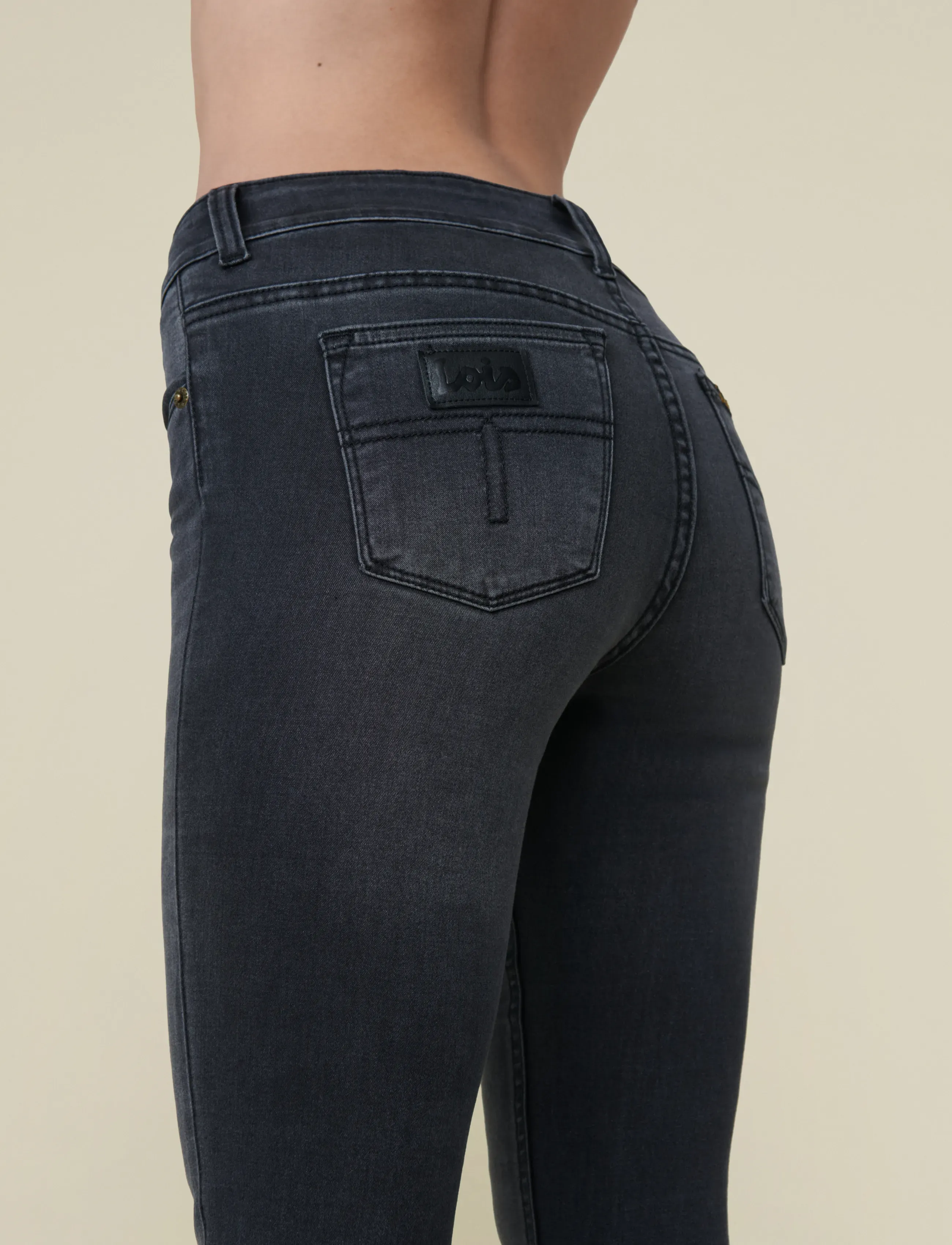 Lois Jeans Melrose 5207 Killian Black Stone - Transitional Layering - BLACK STONE / black