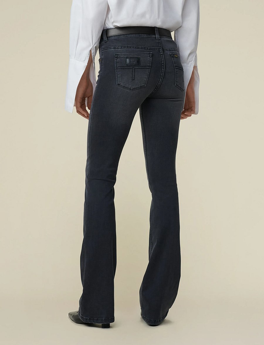 Lois Jeans - Melrose - dzwony dżinsy - black stone - 5
