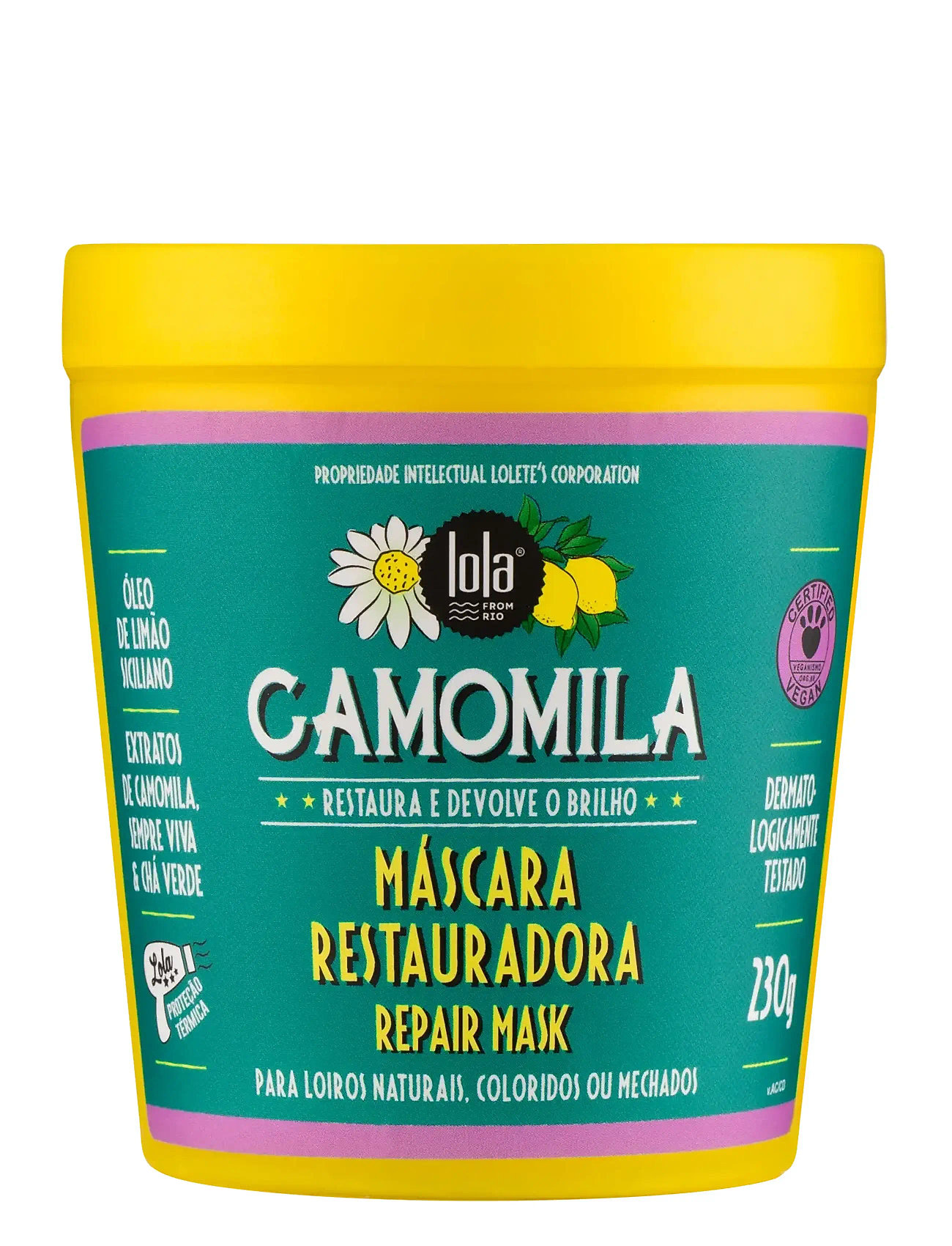 Gjenopprettende Hårmaske Lola Cosmetics Camomila 230 g