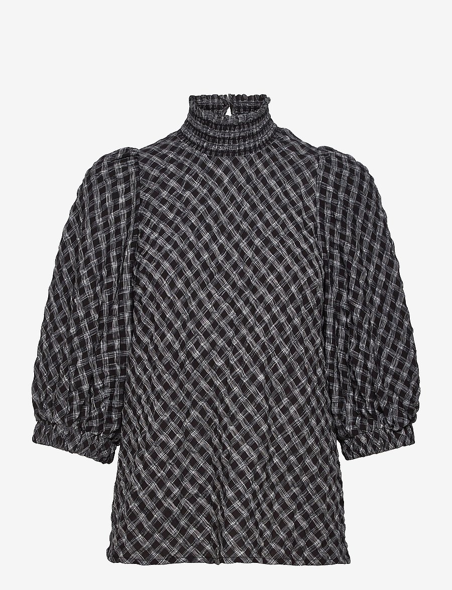 Lollys Laundry - Bobby Top - langärmelige blusen - 79 check print - 0