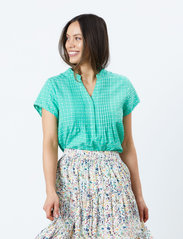Lollys Laundry - Heather Top - short-sleeved blouses - green - 2