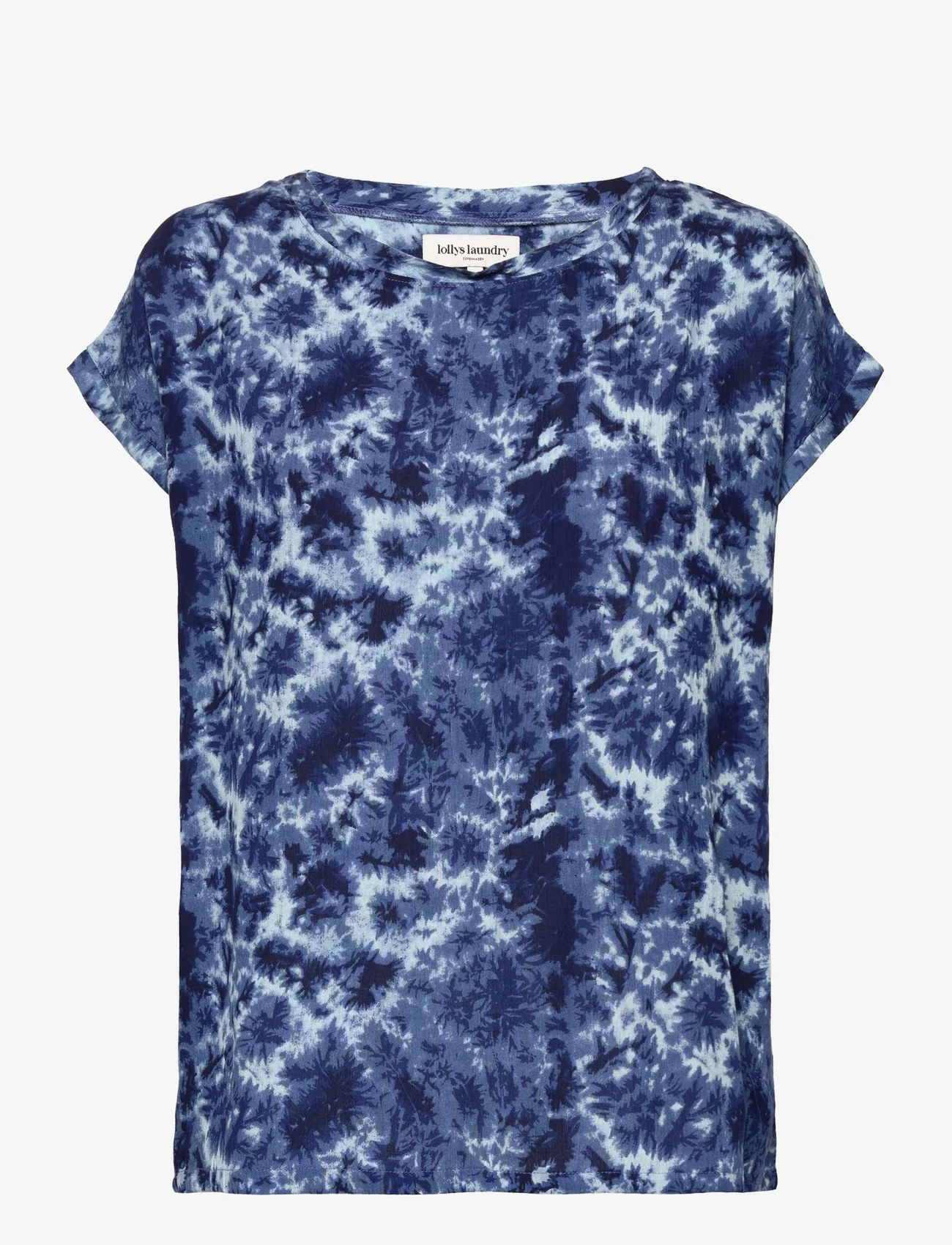 Lollys Laundry - Krystal Top - bluzki krotkim rekawem - blue - 0