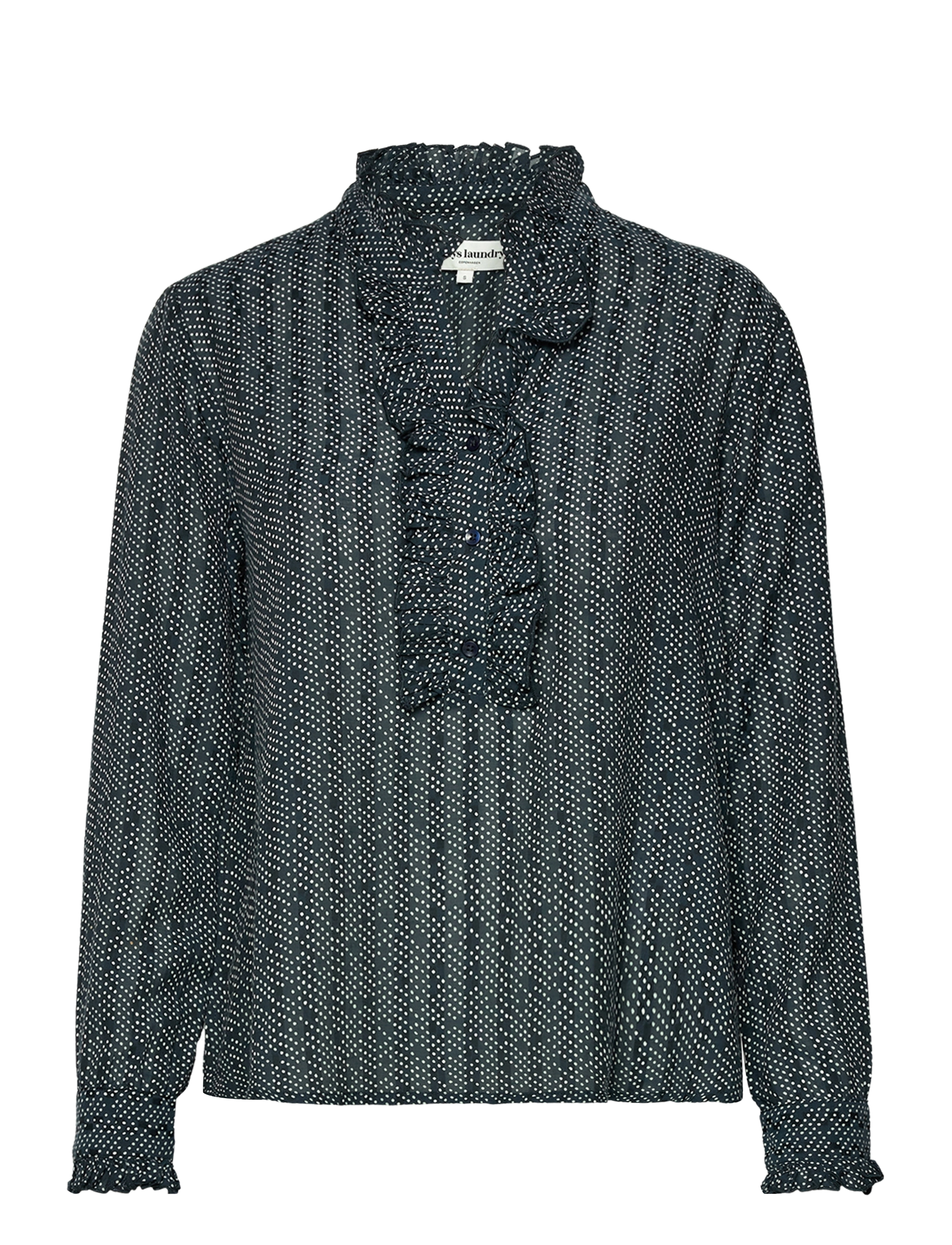 Lollys Laundry Franka Shirt - Drabužiai - DOT PRINT / navy