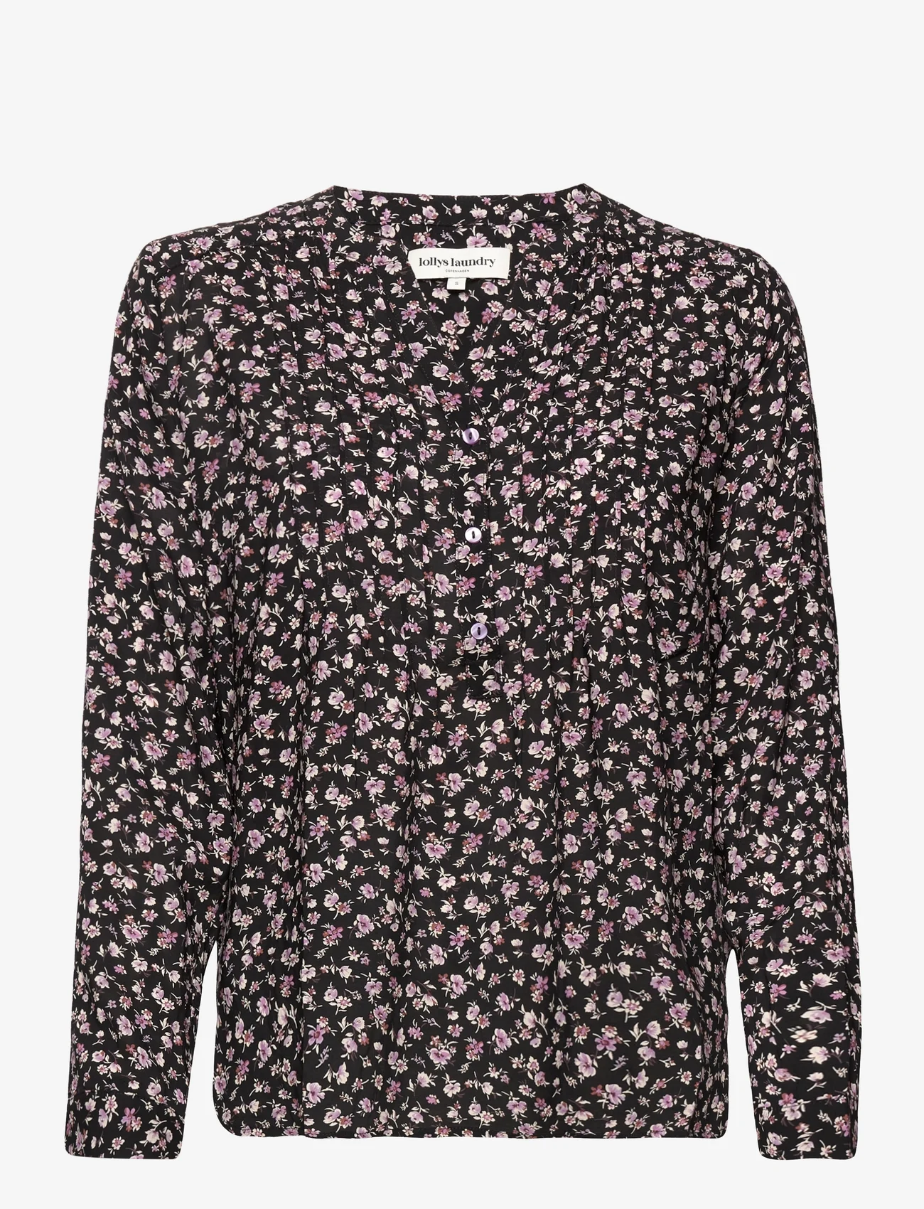 Lollys Laundry - Helena Shirt - long sleeved blouses - 74 flower print - 0