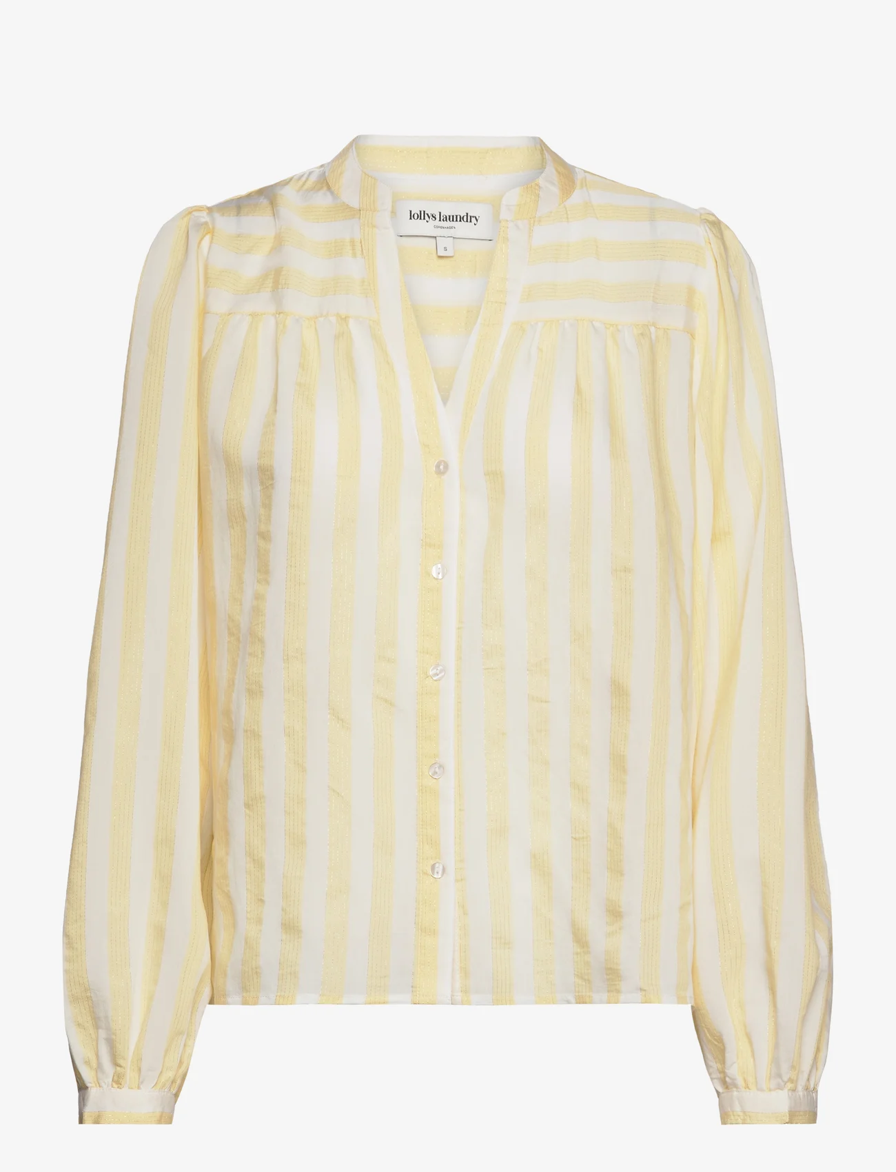 Lollys Laundry - Elif Shirt - marškiniai ilgomis rankovėmis - 93 light yellow - 0