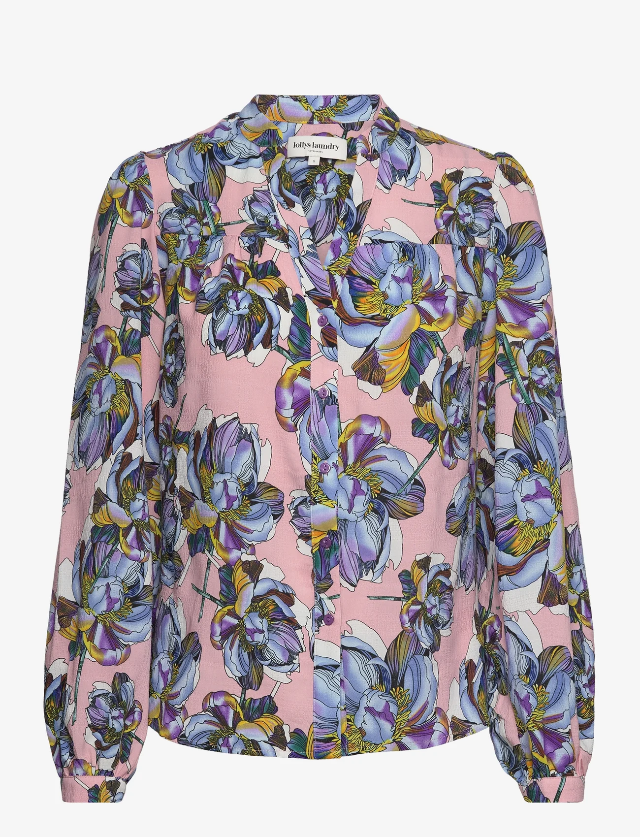 Lollys Laundry - Elif Shirt - long-sleeved shirts - 74 flower print - 0