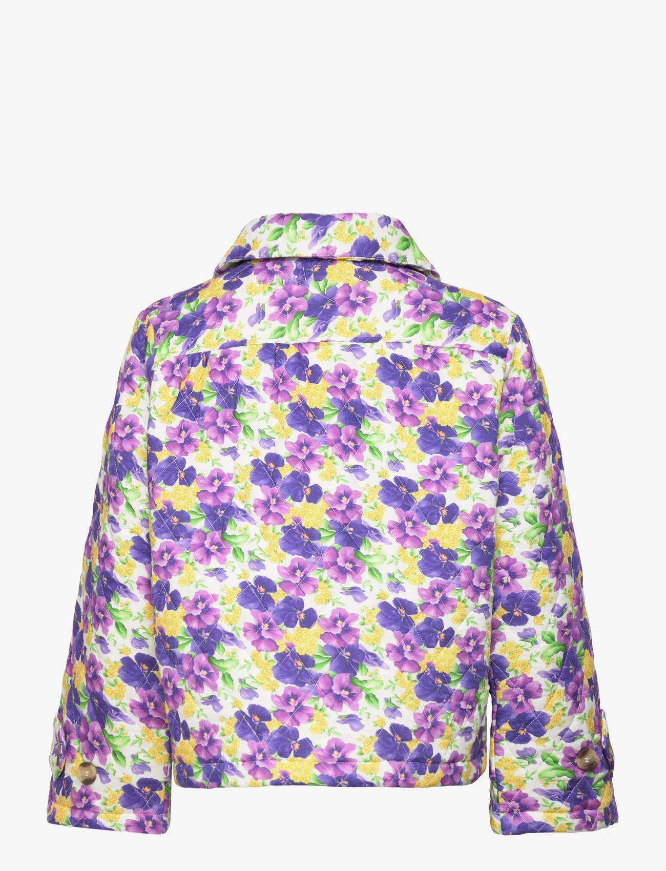 Lollys Laundry - Viola quiltet Jacket - forårsjakker - flower print - 1