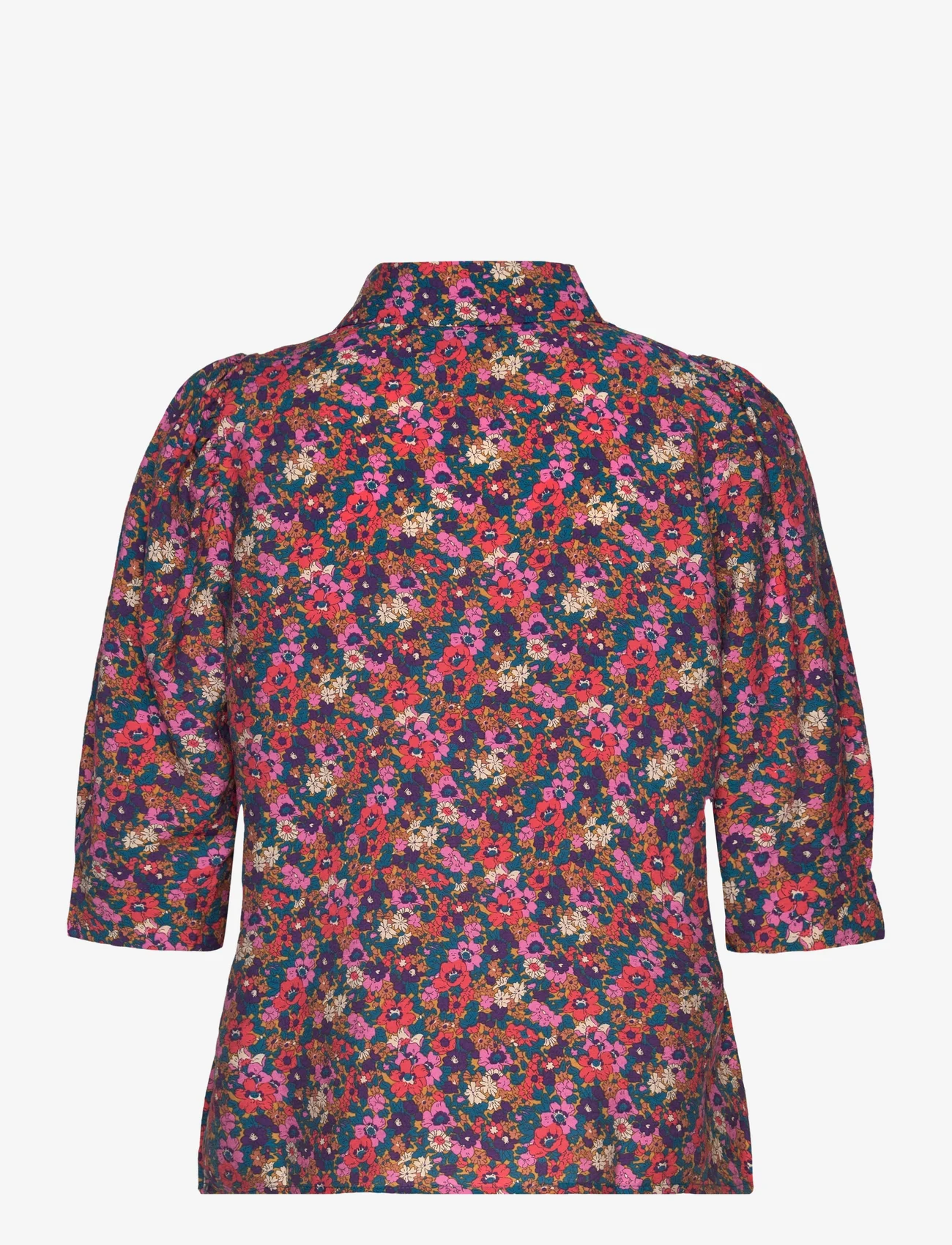 Lollys Laundry - Bono Shirt - kurzärmlige hemden - 74 flower print - 1