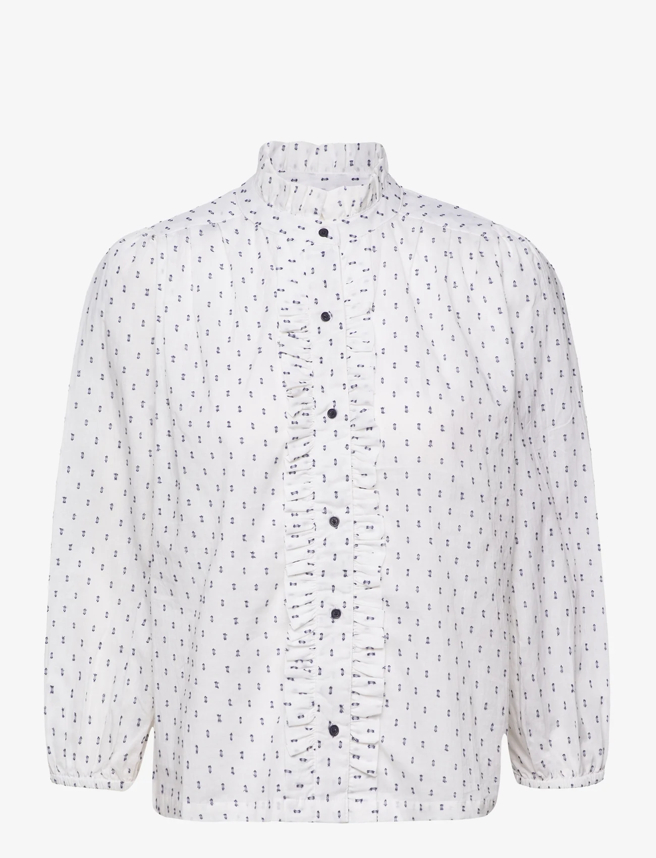 Lollys Laundry - Perth Shirt - long-sleeved shirts - 01 white - 0