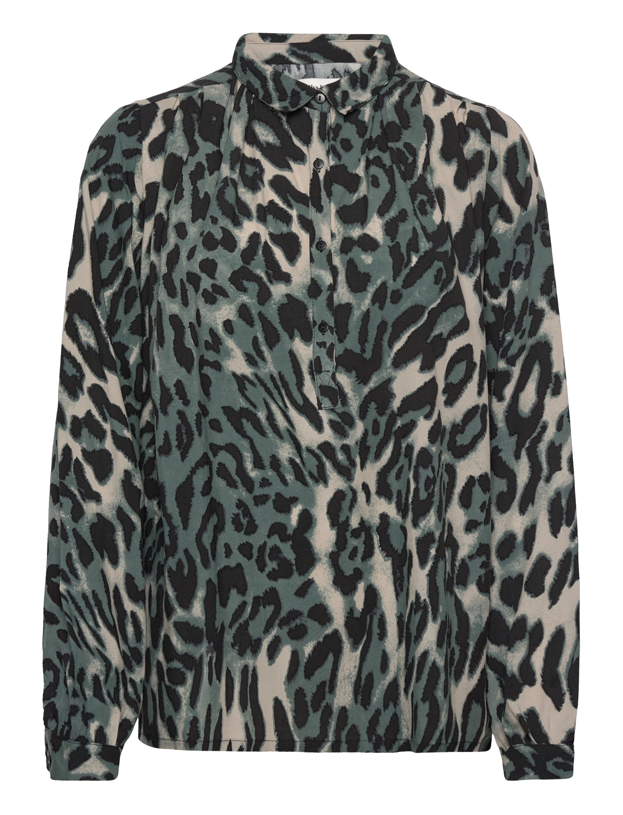 Lollys Laundry Lari Shirt - Bluser & Skjorter - LEOPARD PRINT / green