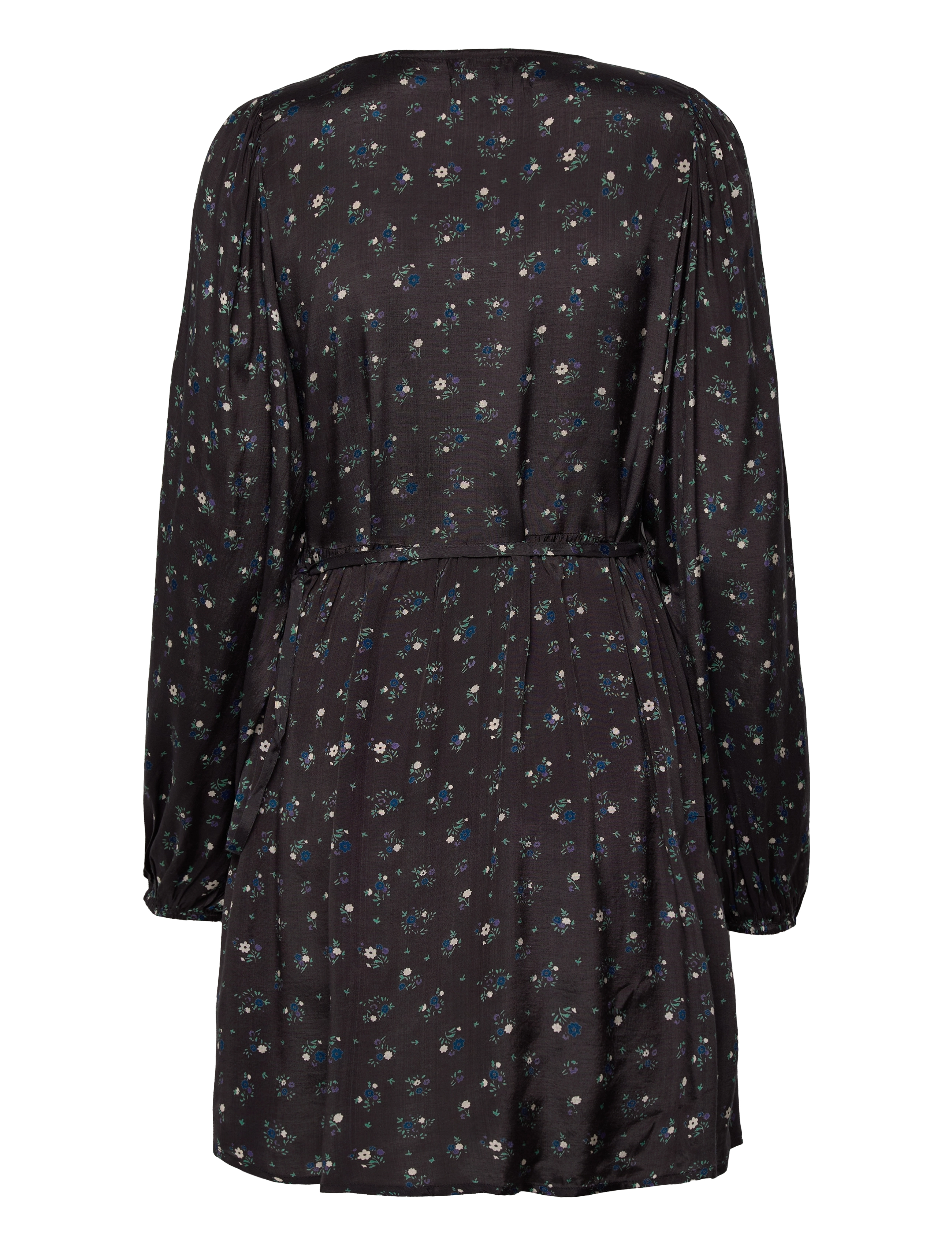 Lollys Laundry - Juliane Dress - slå-om-kjoler - 18 washed black - 2