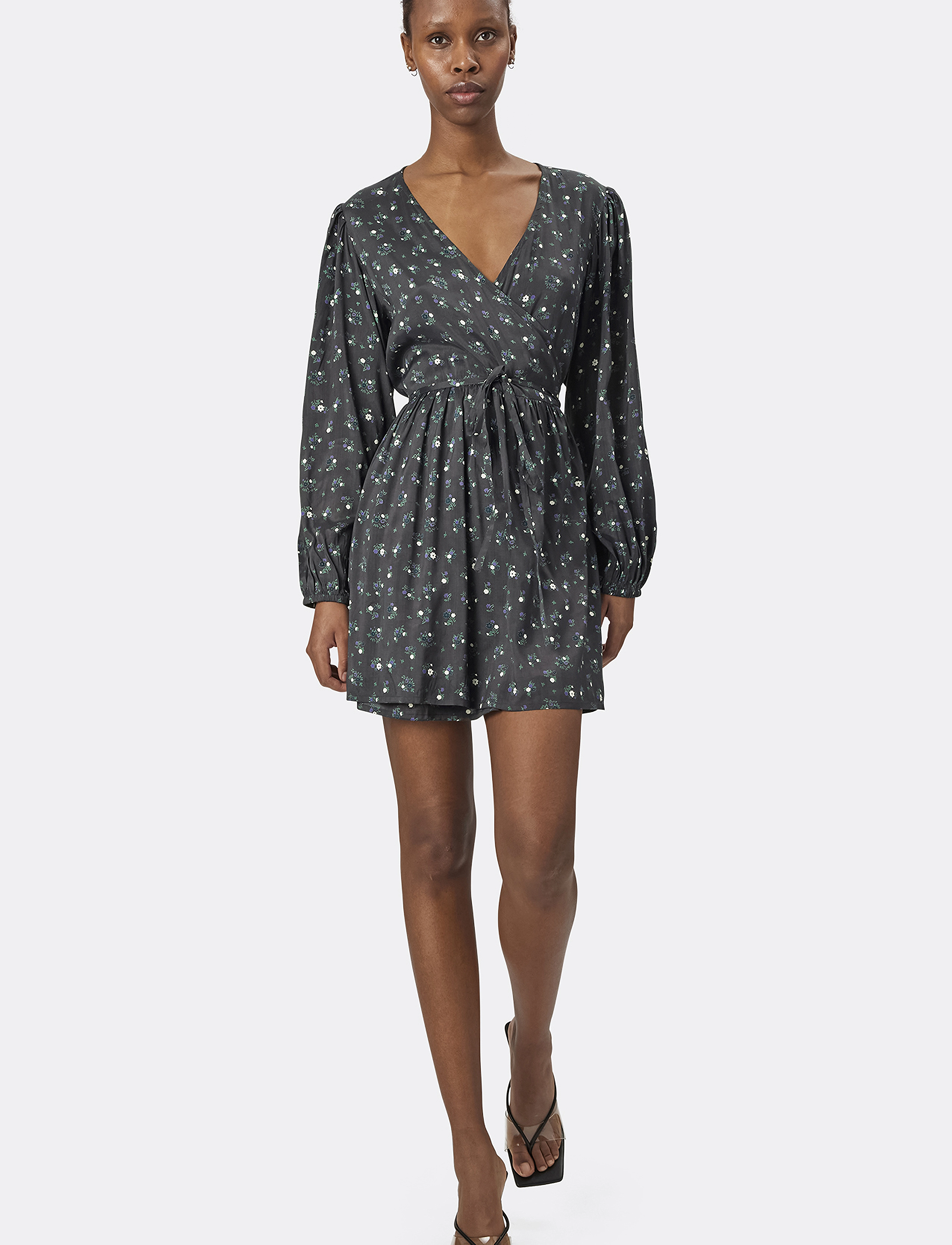 Lollys Laundry Juliane Dress - Slå-om-kjoler - 18 WASHED BLACK / black