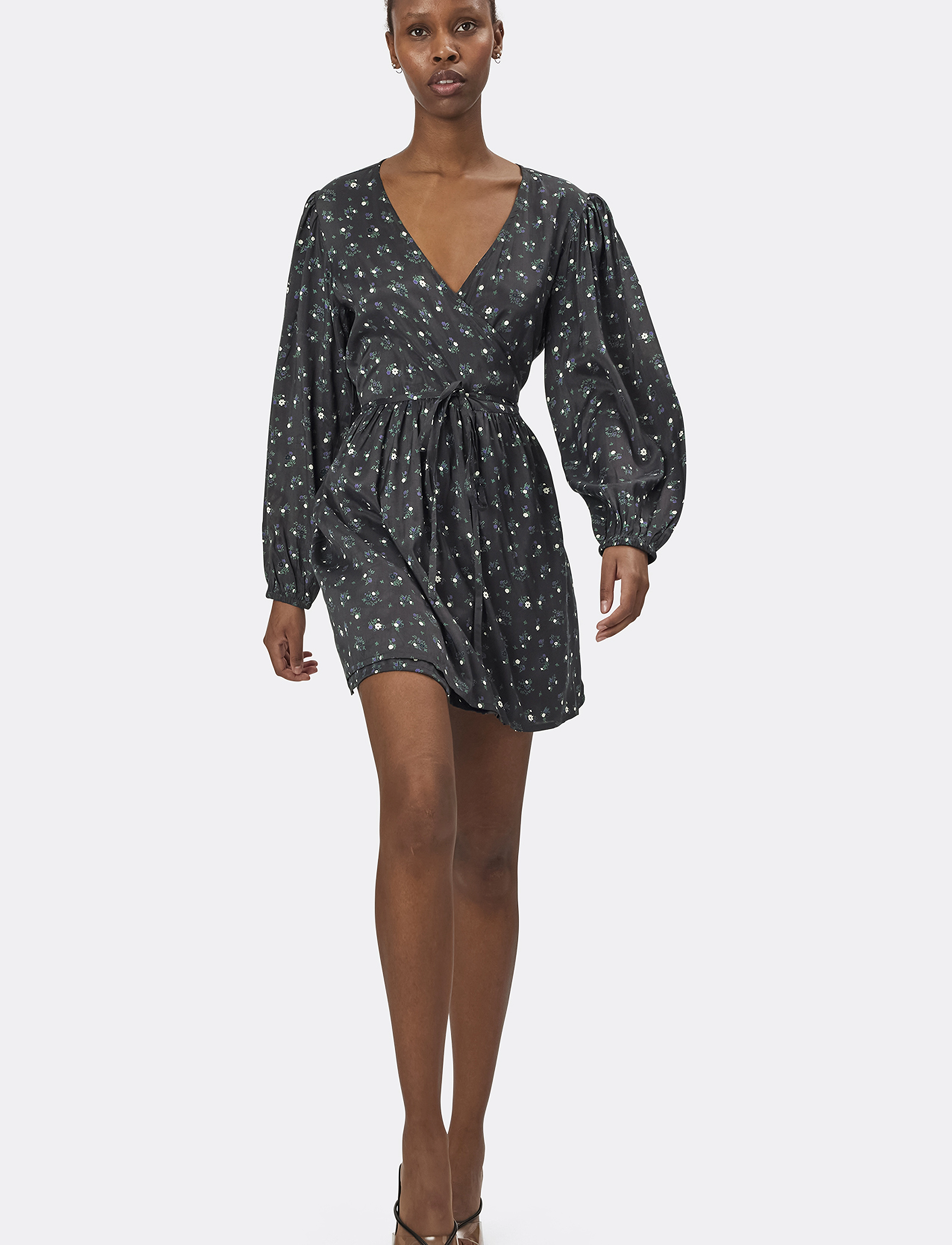 Lollys Laundry - Juliane Dress - slå-om-kjoler - 18 washed black - 4