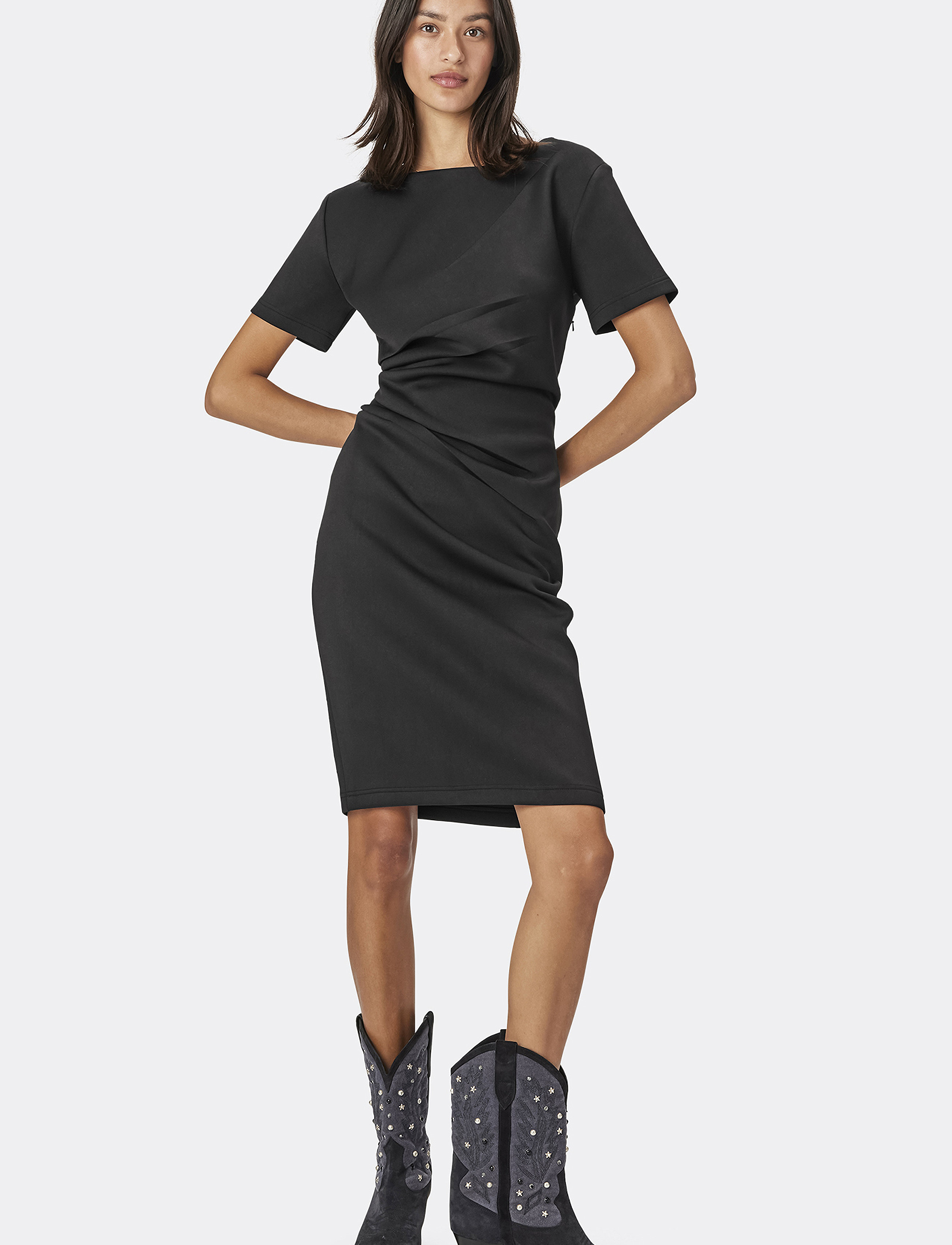 Lollys Laundry Panter Dress - Midimekot - BLACK / black