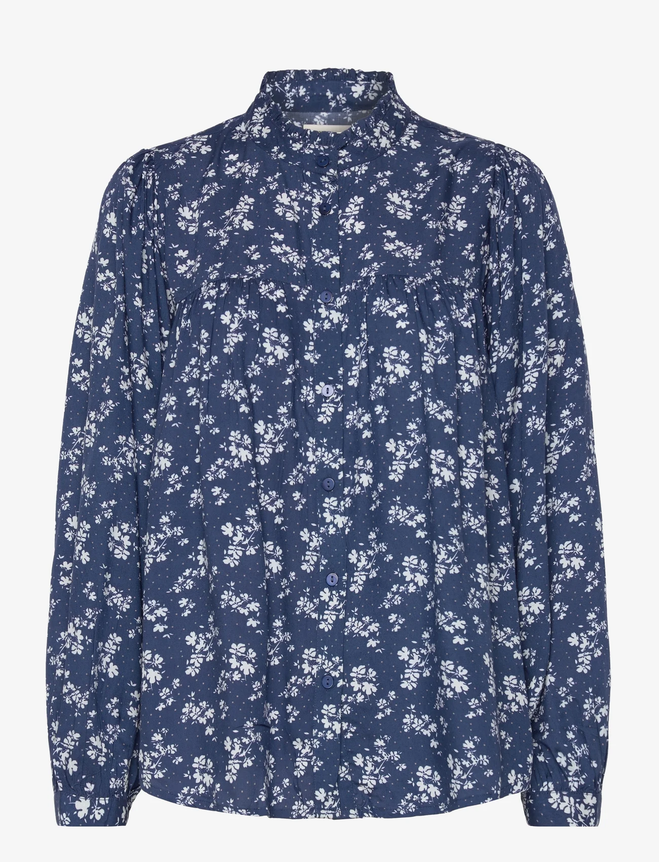 Lollys Laundry - Cara Shirt - langermede skjorter - 23 dark blue - 0