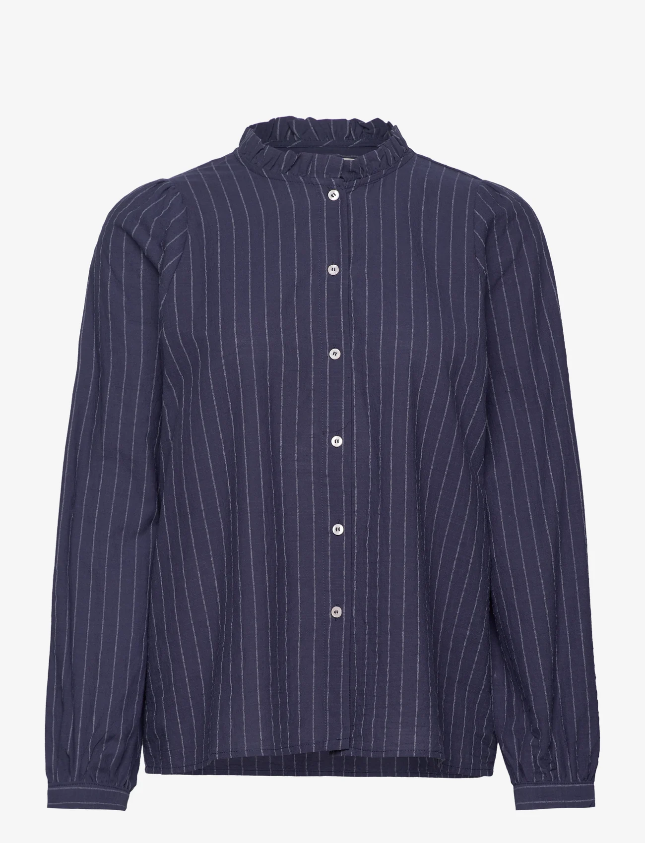 Lollys Laundry - River Shirt - long-sleeved shirts - dark blue - 0