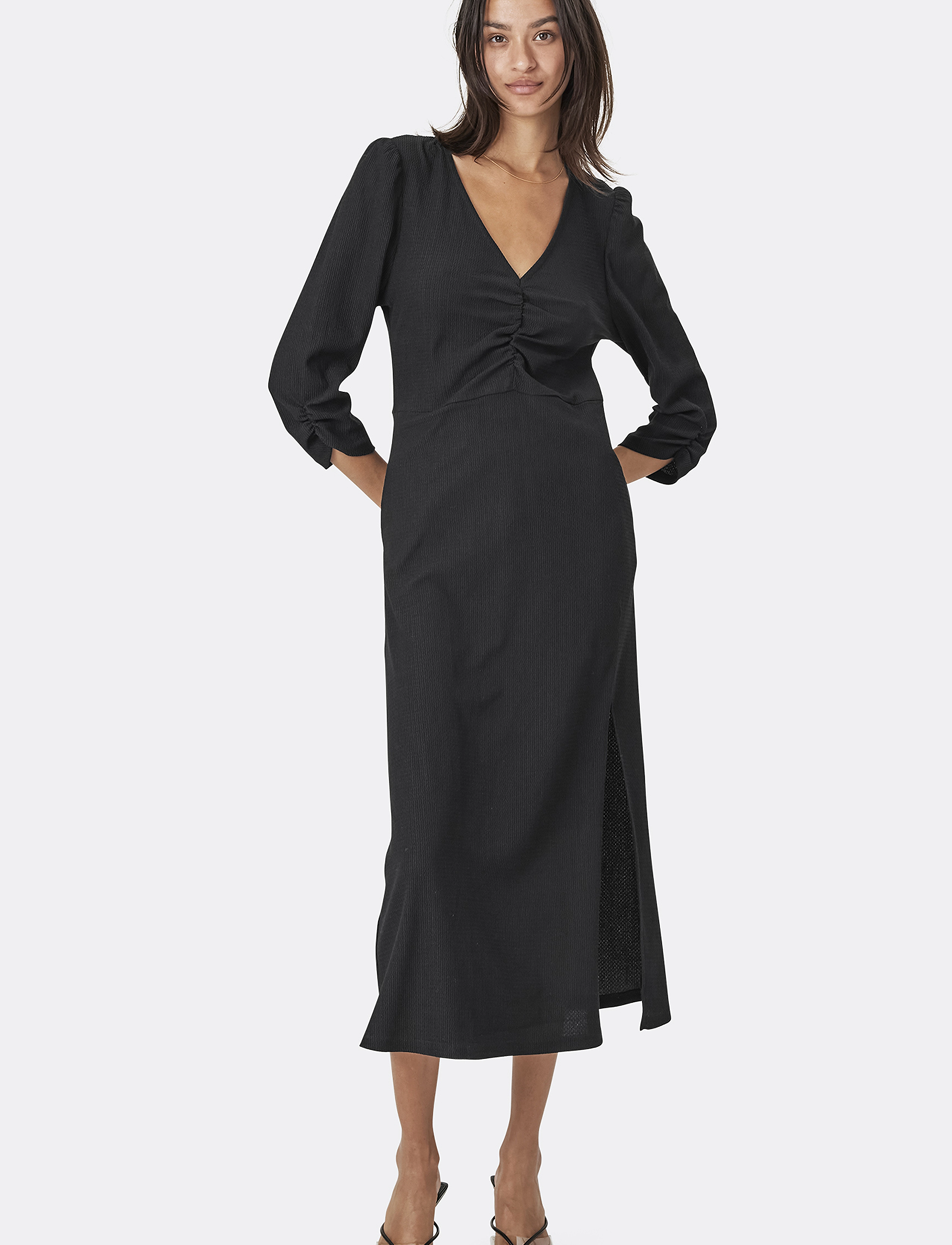 Lollys Laundry - HavanaLL Midi Dress SS - midi kjoler - 99 black - 3