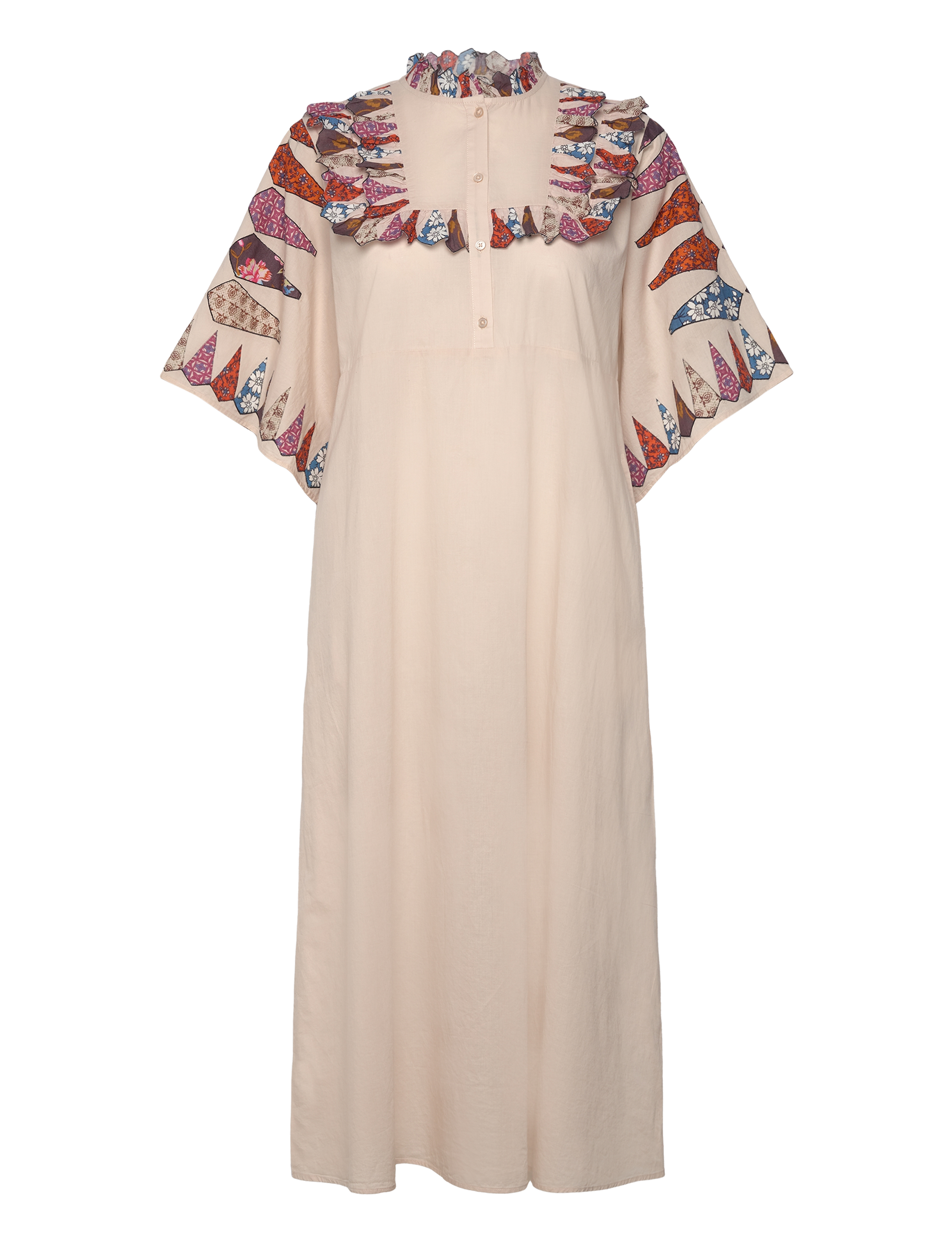 Lollys Laundry Peytonll Midi Dress 3/4, XS, Beige, Kjoler > Knælange Og Midi, Dame