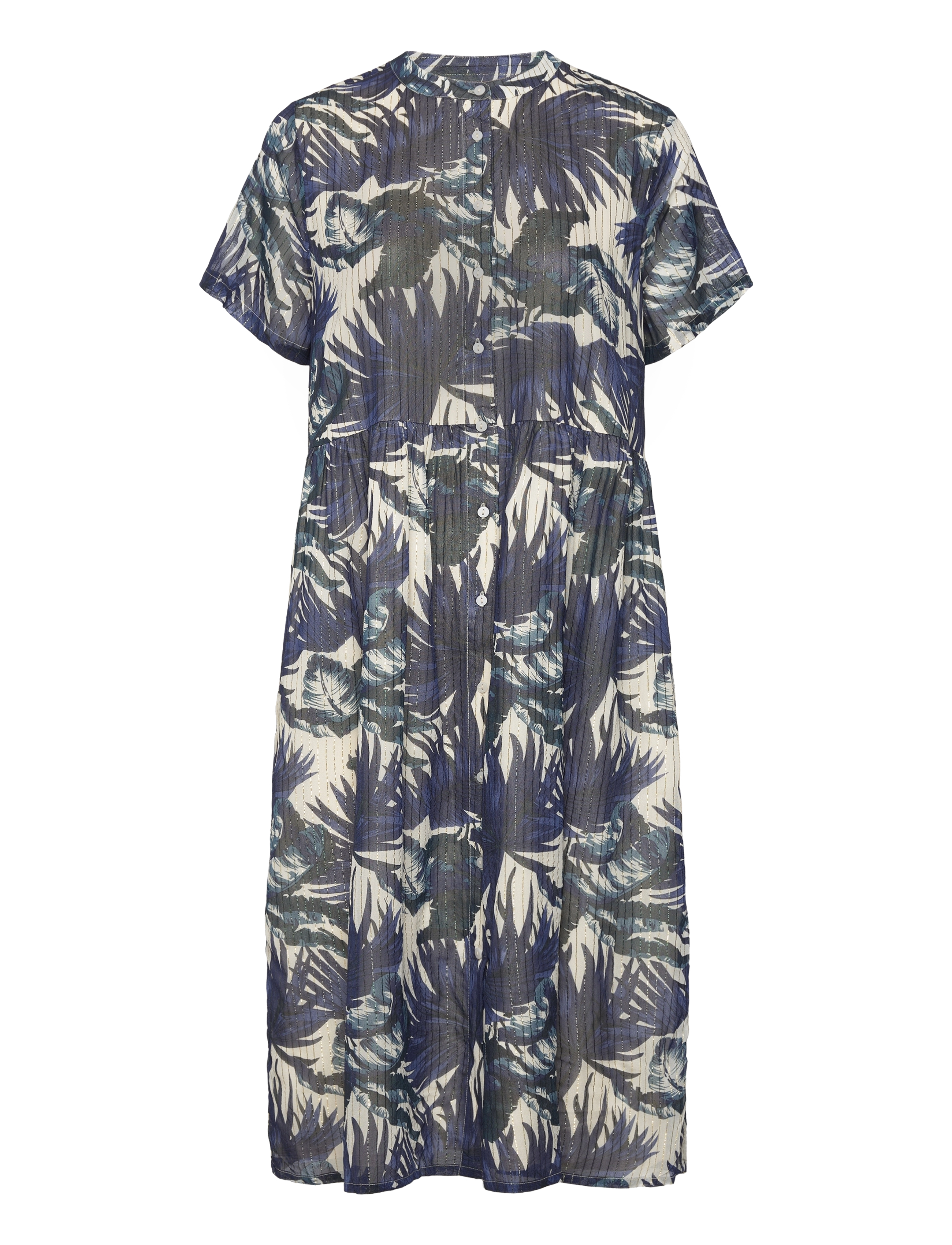 LOLLYS LAUNDRY Aliyall Midi Kleid Ss Blau - XS - Damen