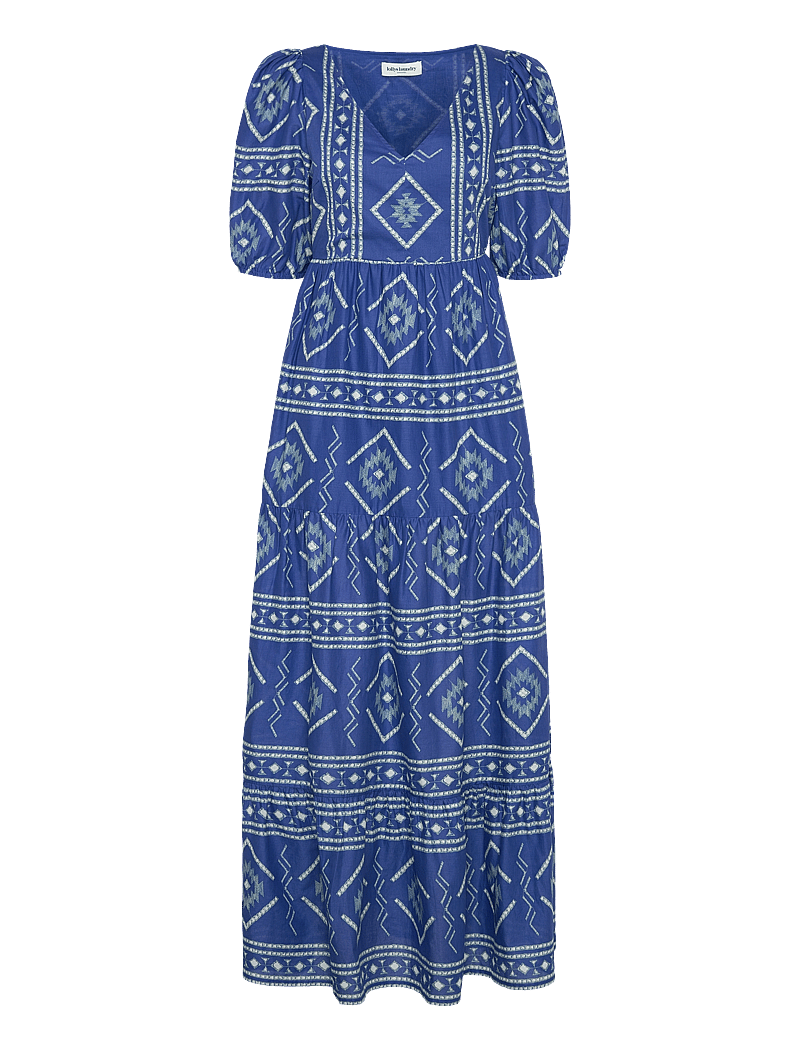 Lollys Laundry - GamboLL Maxi Dress SS - maxi kjoler - blue - 0