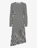 RigaLL Midi Dress LS - STRIPE