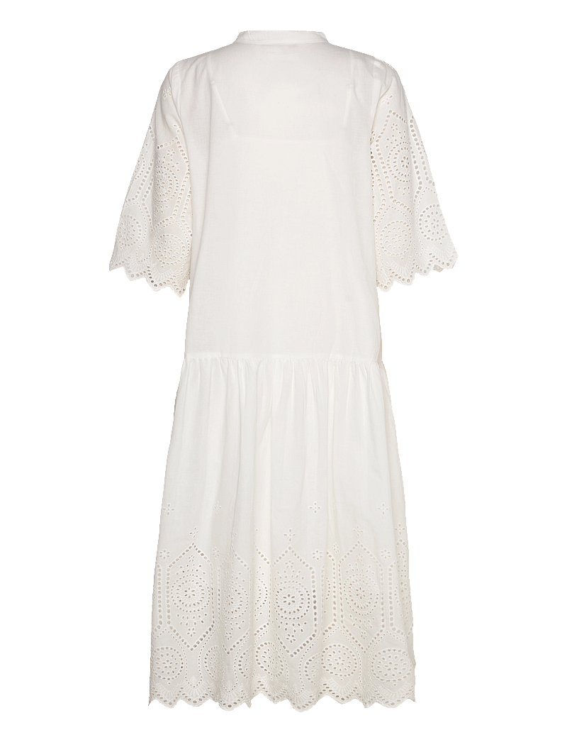 Lollys Laundry - TimorLL Midi Dress SS - skjortklänningar - white - 1