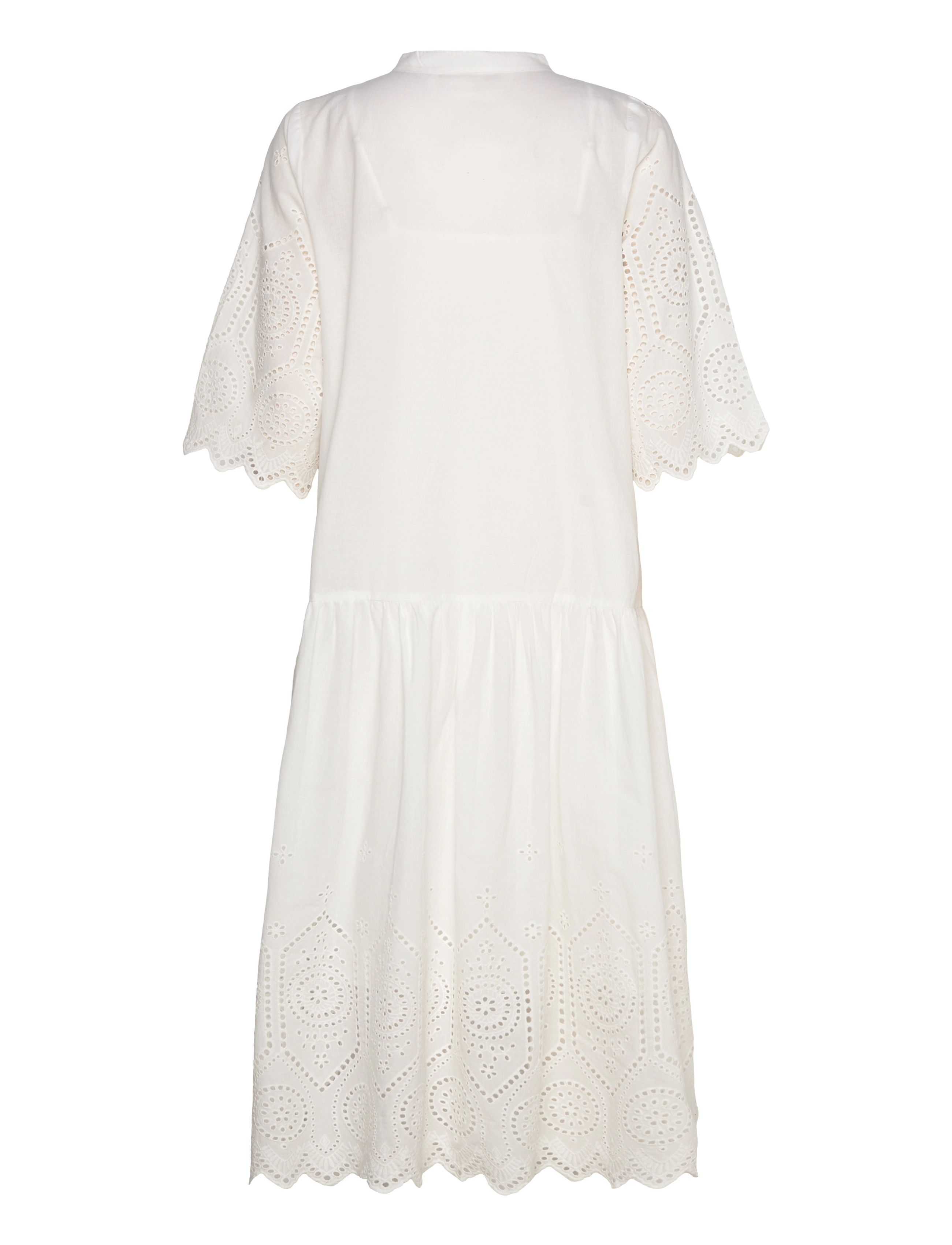 Lollys Laundry - TimorLL Midi Dress SS - shirt dresses - white - 1