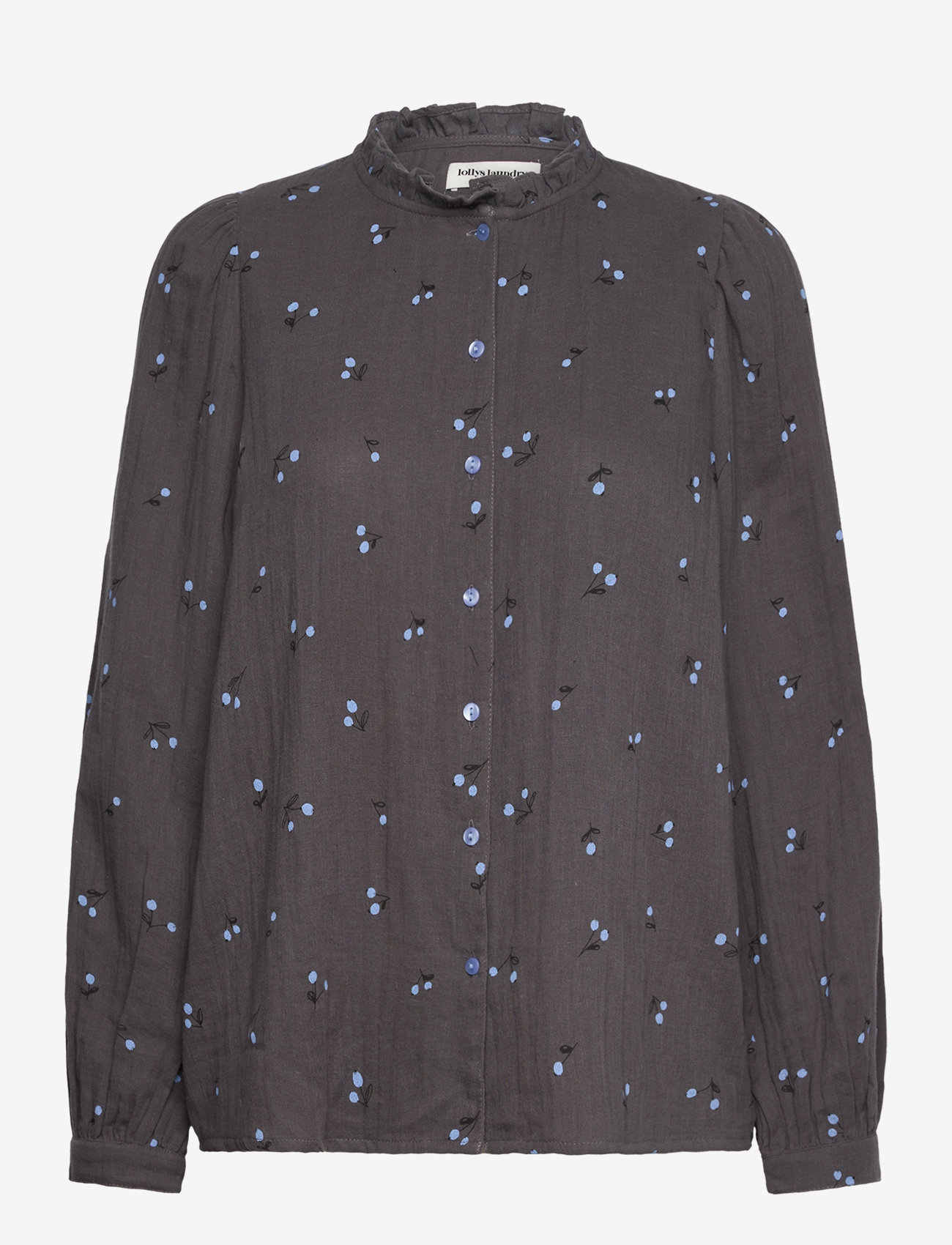 Lollys Laundry - RiverLL Shirt LS - pikkade varrukatega särgid - grey - 0