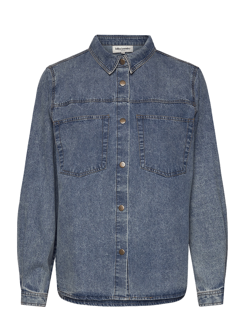 Lollys Laundry - MegLL Shirt LS - teksasärgid - light blue - 0