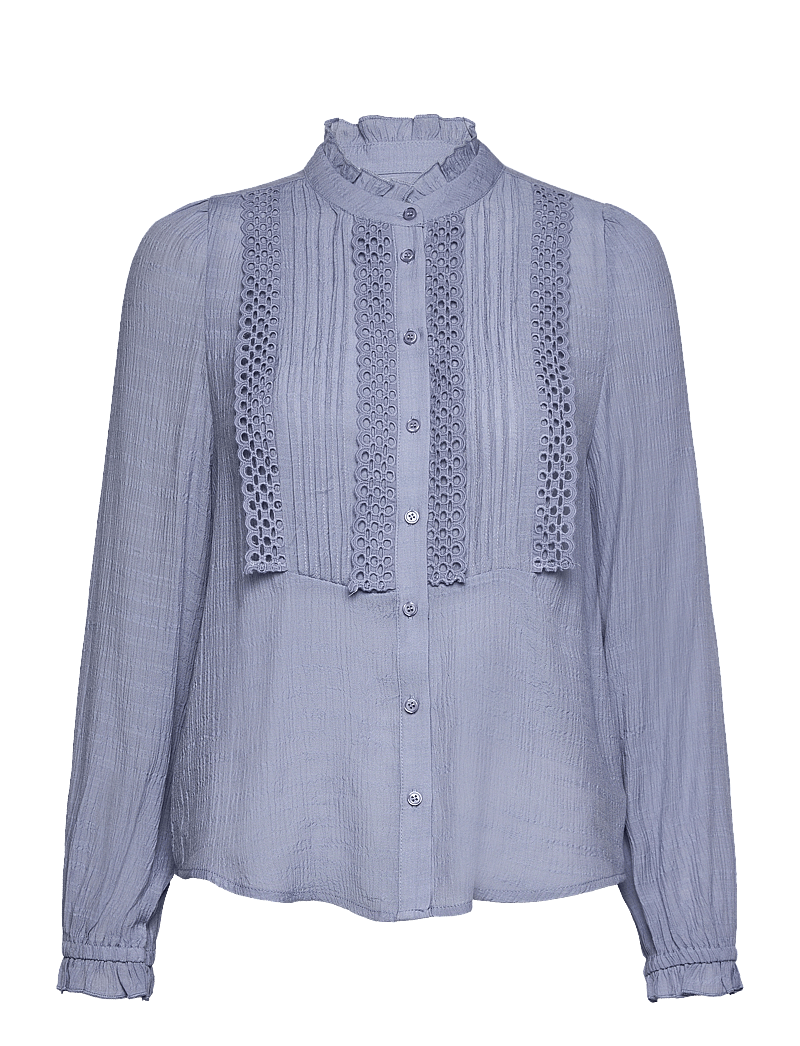 Lollys Laundry - ArielLL Shirt LS - långärmade skjortor - dusty blue - 0