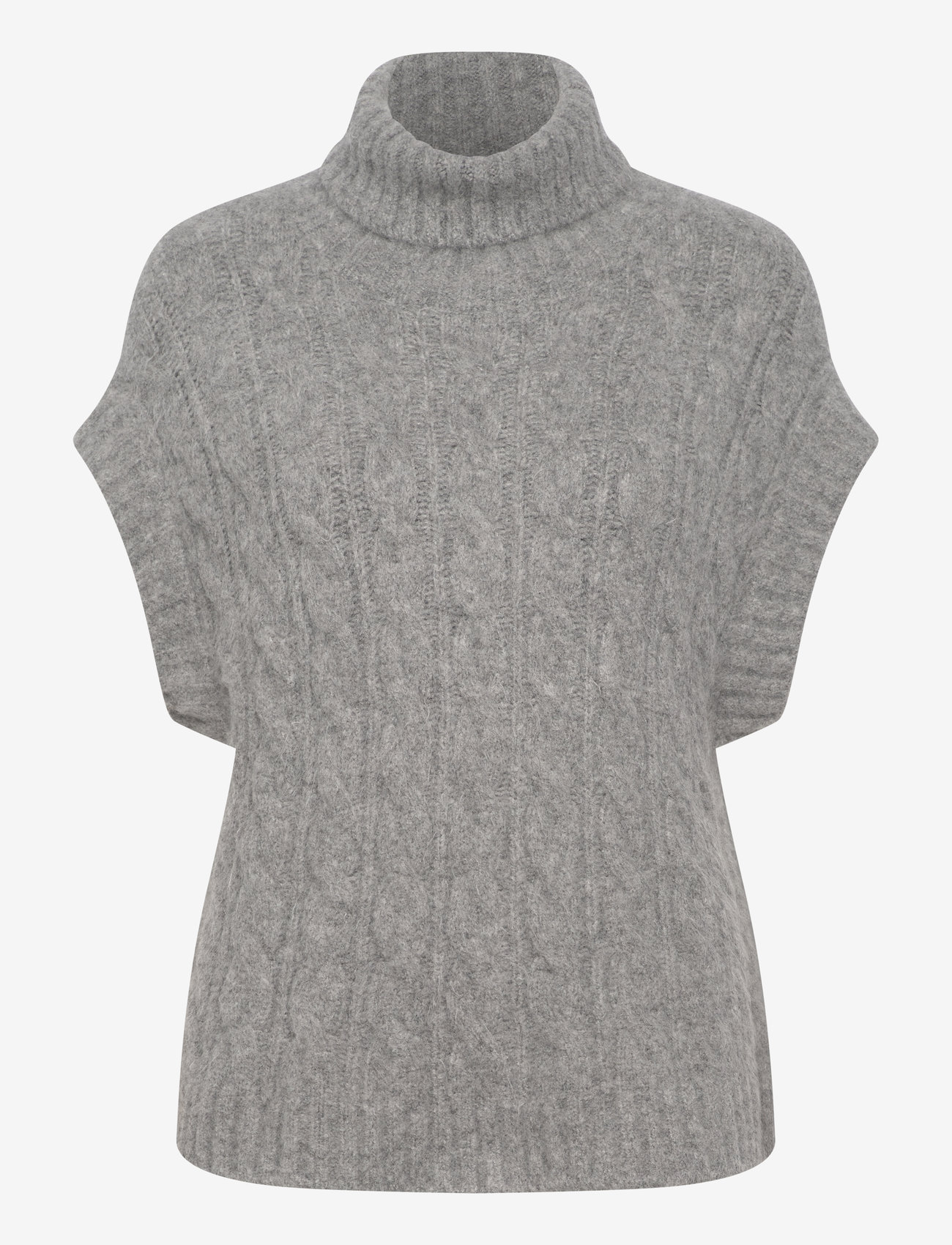 Lollys Laundry - FresnoLL Knit Vest SL - dark grey melange - 0
