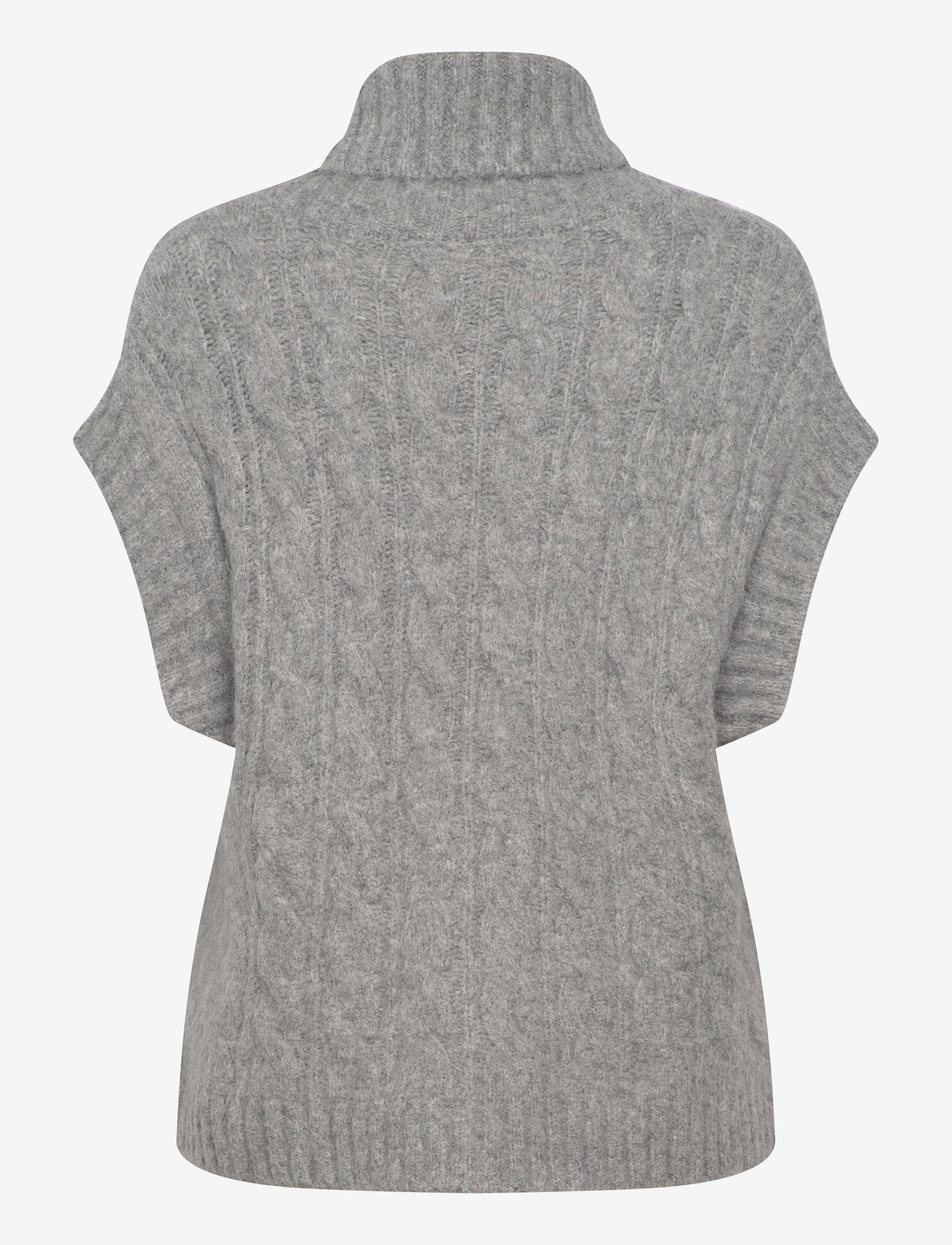 Lollys Laundry - FresnoLL Knit Vest SL - dark grey melange - 1