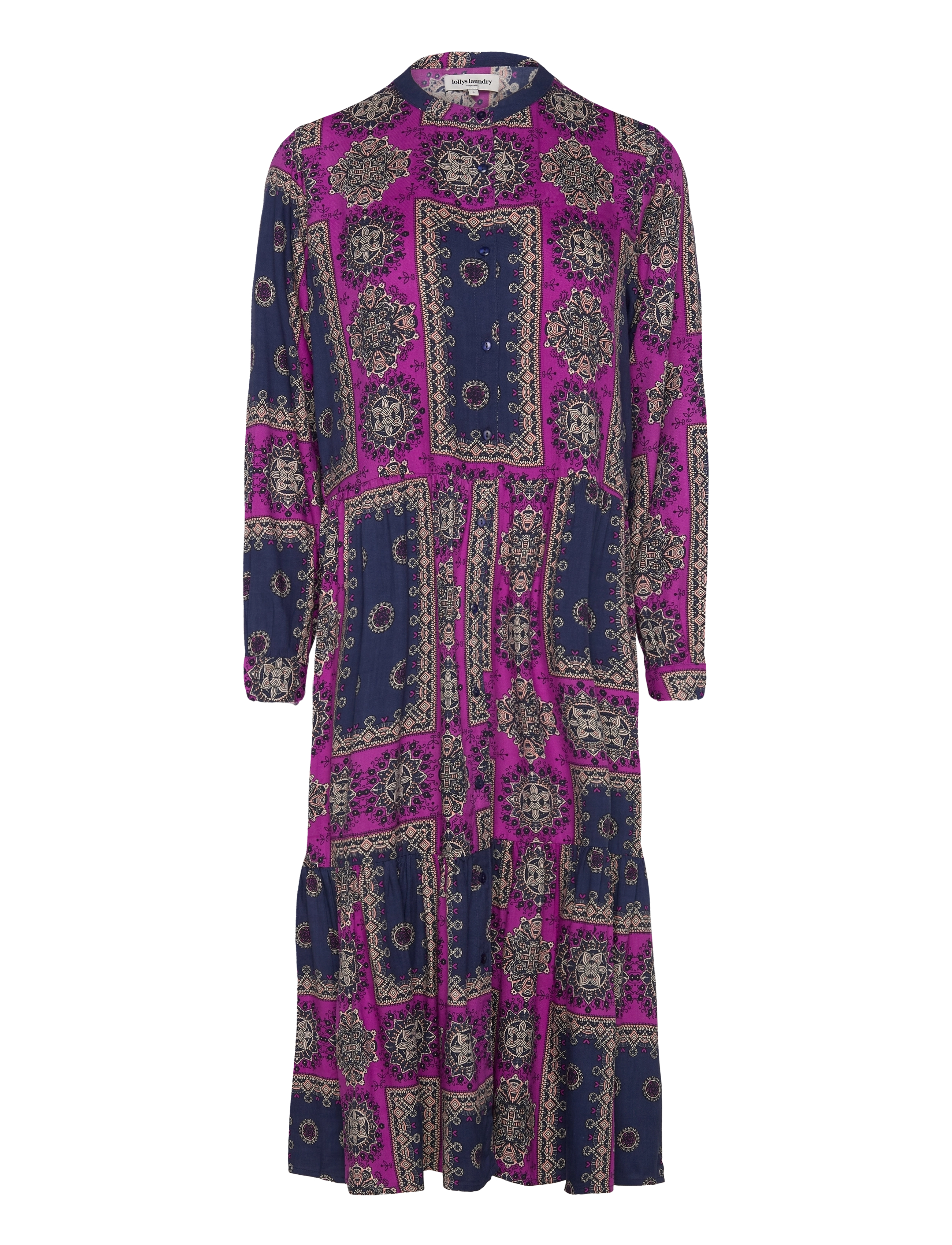 Lollys Laundry KaiaLL Midi Dress LS - Riided - DARK BLUE / navy
