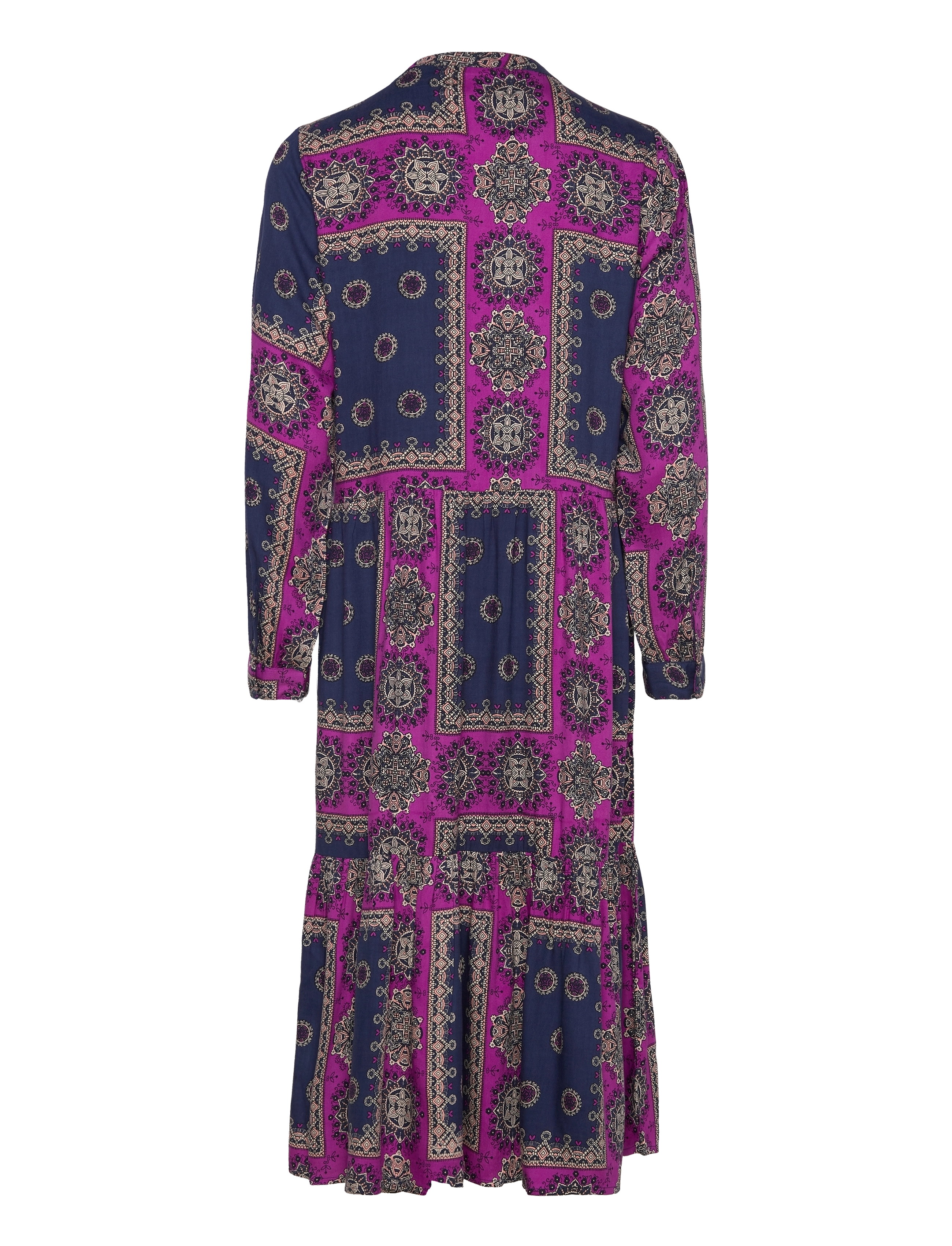 Lollys Laundry - KaiaLL Midi Dress LS - skjortekjoler - dark blue - 1