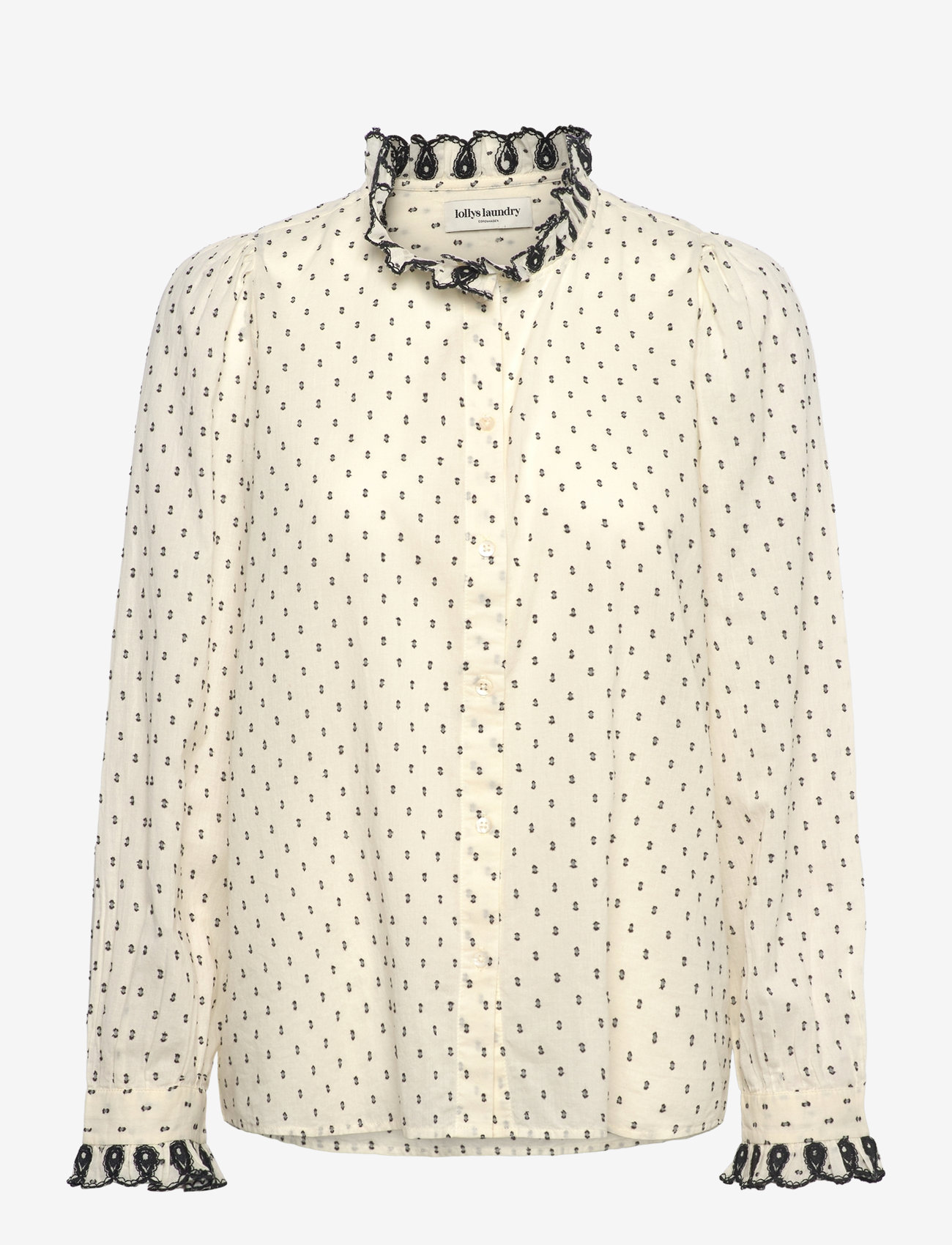 Lollys Laundry - RiverLL Shirt LS - langærmede bluser - creme - 0