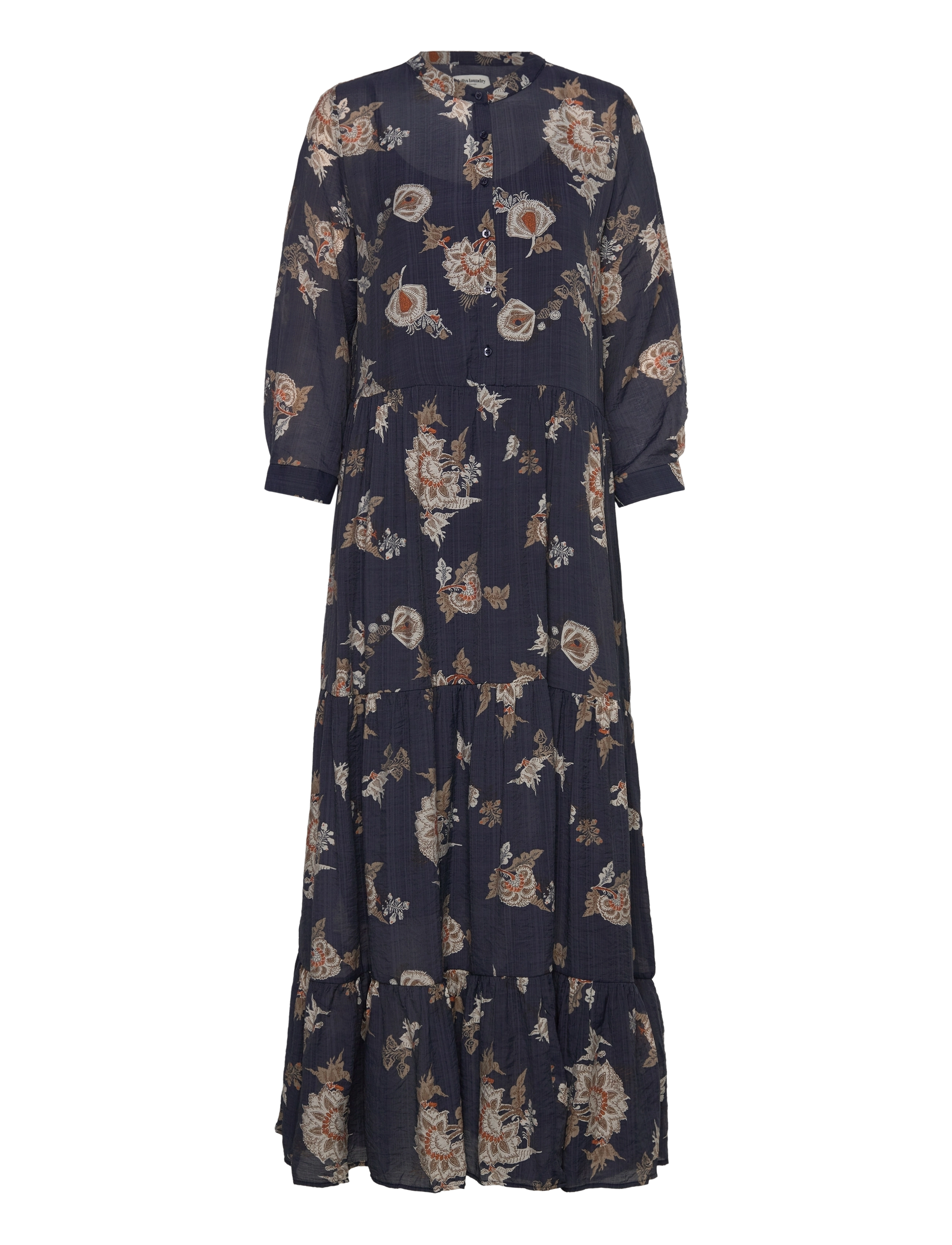 Lollys Laundry NeeLL Maxi Dress LS - Kjoler - DARK BLUE / navy