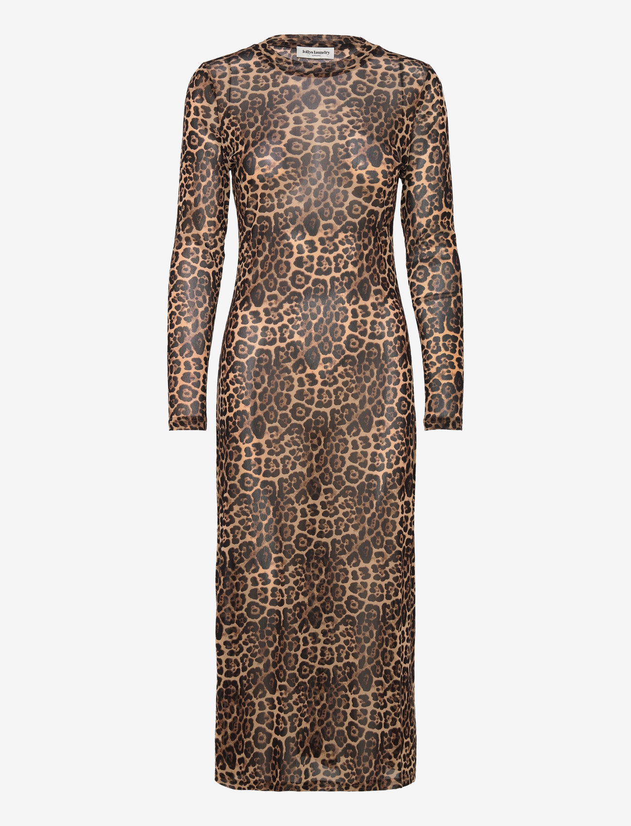 Lollys Laundry - LoganLL Maxi Dress LS - festkjoler - leopard print - 0