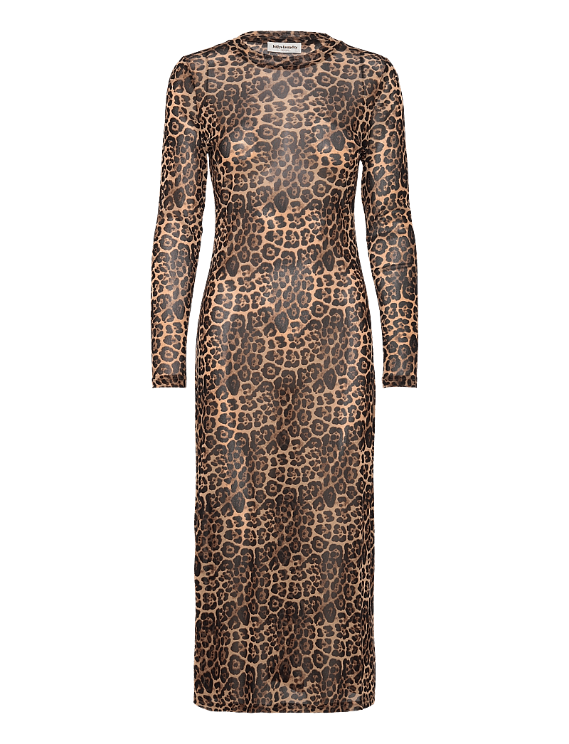 Lollys Laundry - LoganLL Maxi Dress LS - festkjoler - leopard print - 0