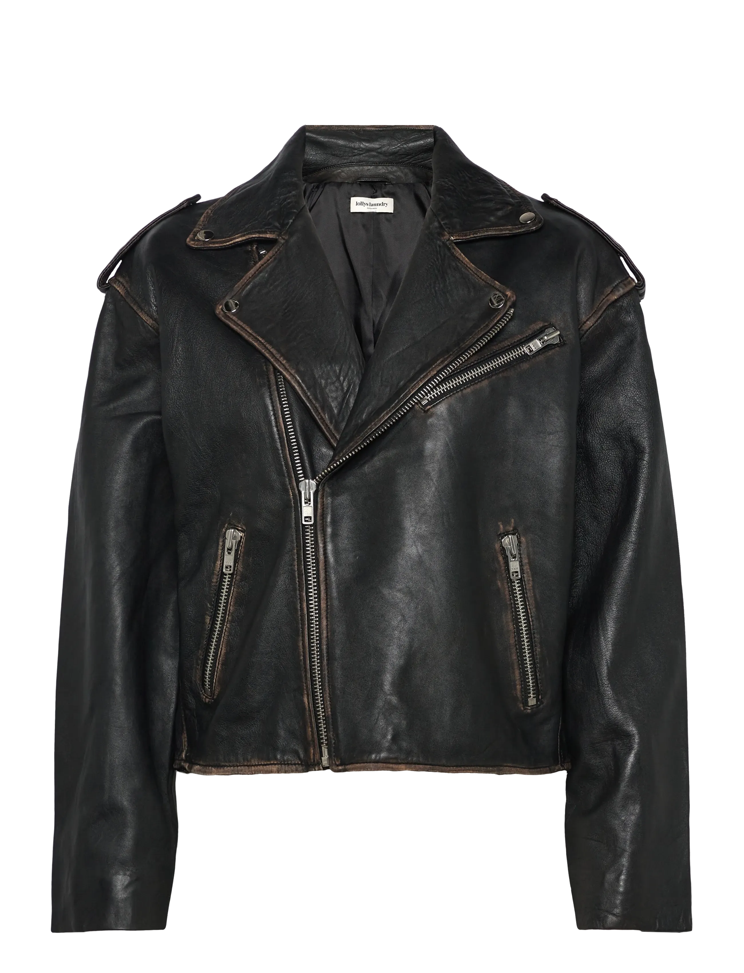 Lollys Laundry Lilll Leather Jacket, XS, Jackets, Schwarz - Leather, Frauen