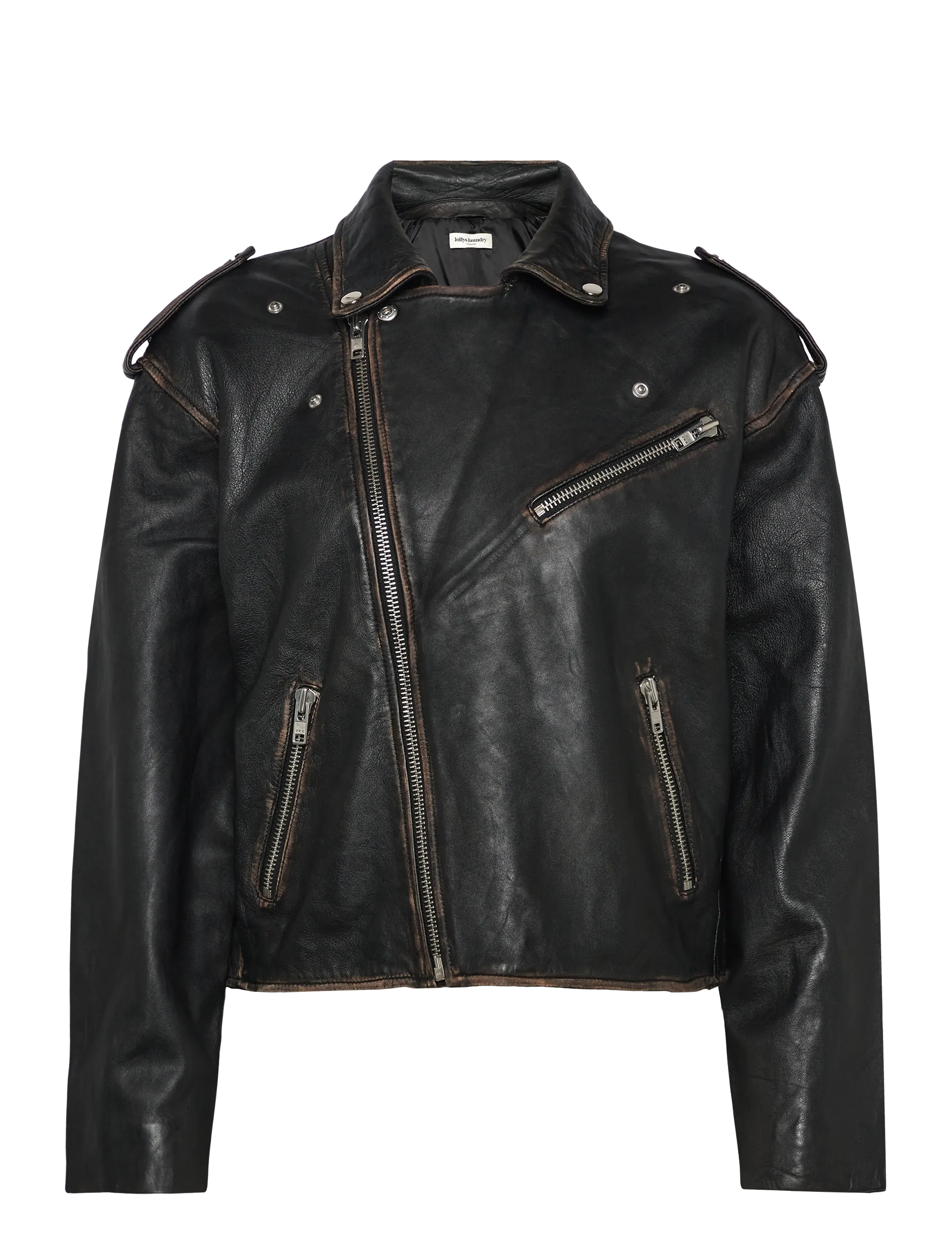 Lollys Laundry - LilLL Leather Jacket - spring jackets - black - 1