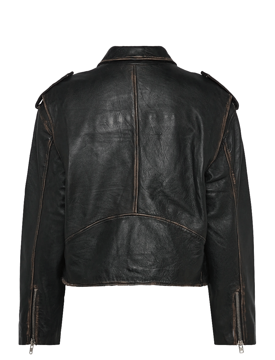 Lollys Laundry - LilLL Leather Jacket - vårjackor - black - 2