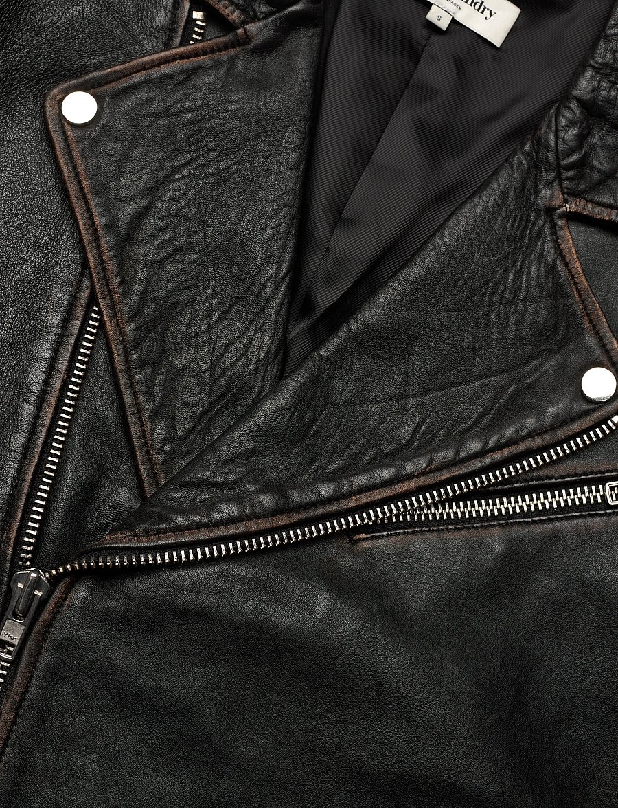 Lollys Laundry - LilLL Leather Jacket - vårjackor - black - 3