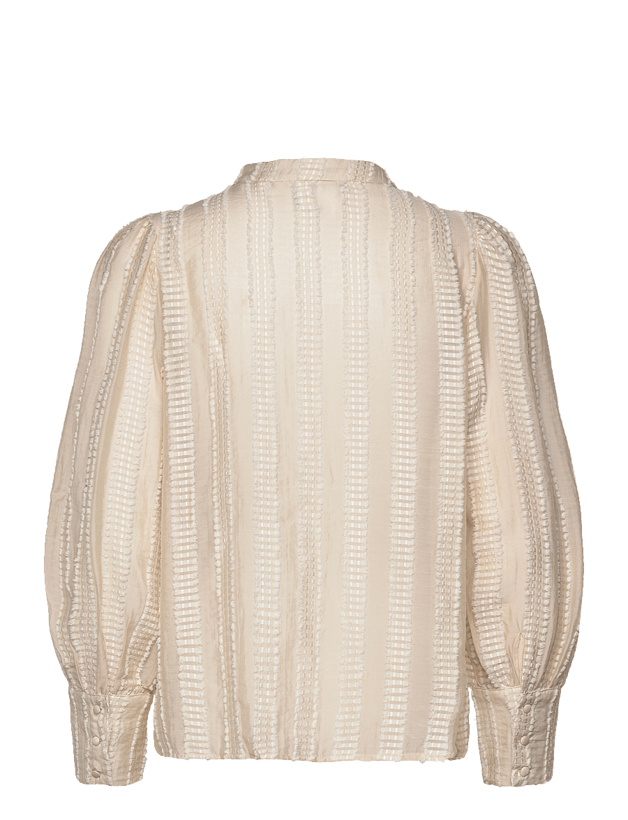 Lollys Laundry - RoraLL Shirt LS - langärmelige blusen - creme - 1
