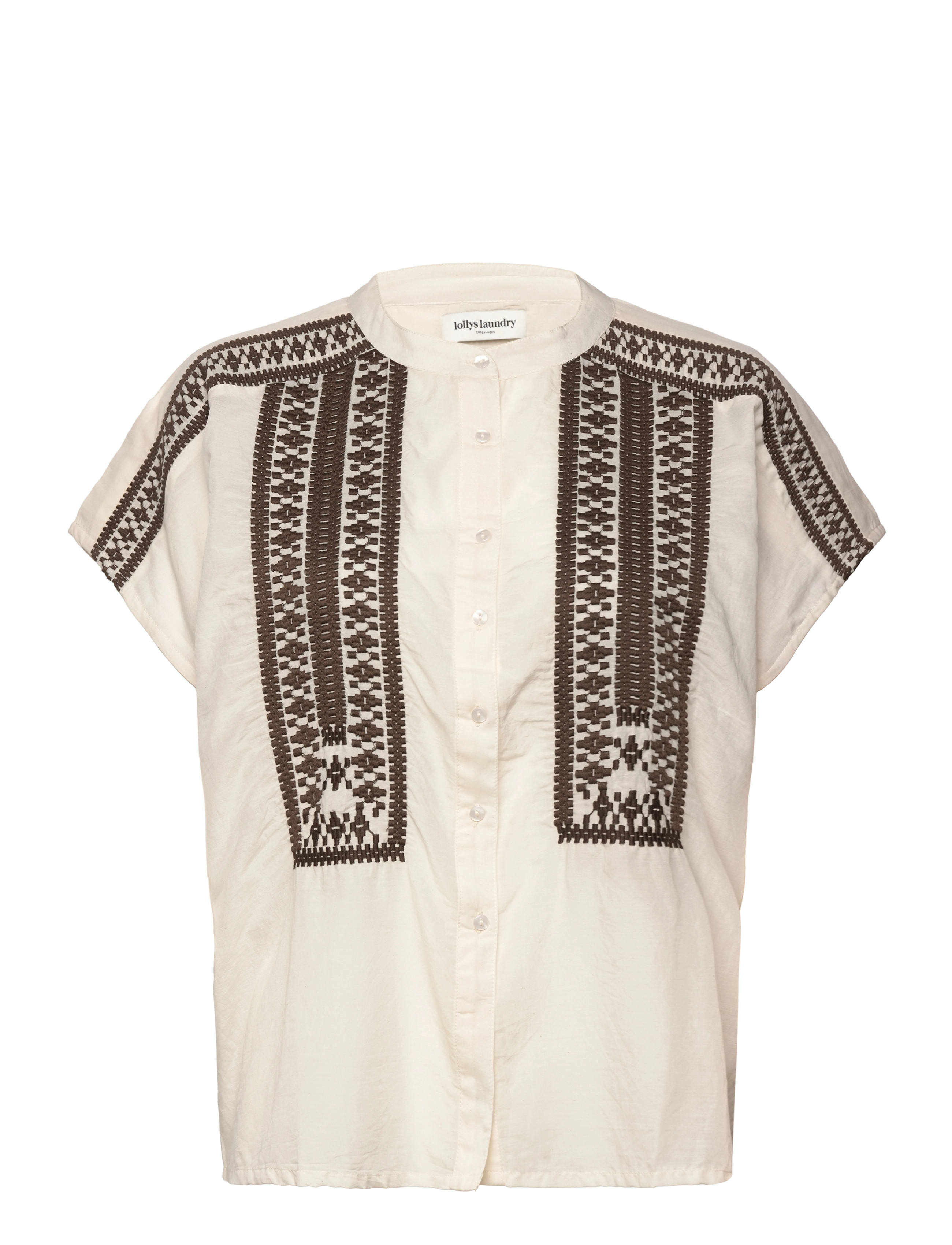 Lollys Laundry MyaLL Shirt SS - Tøj - CREME / beige