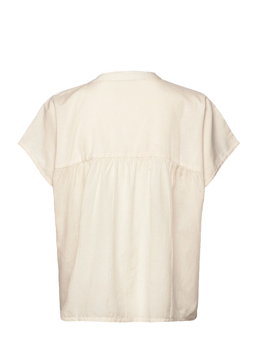 Lollys Laundry - MyaLL Shirt SS - lühikeste varrukatega särgid - creme - 1