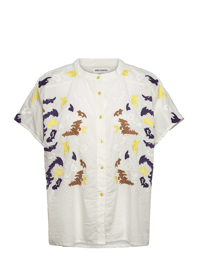 Lollys Laundry - MyaLL Shirt SS - kurzärmlige hemden - white - 0