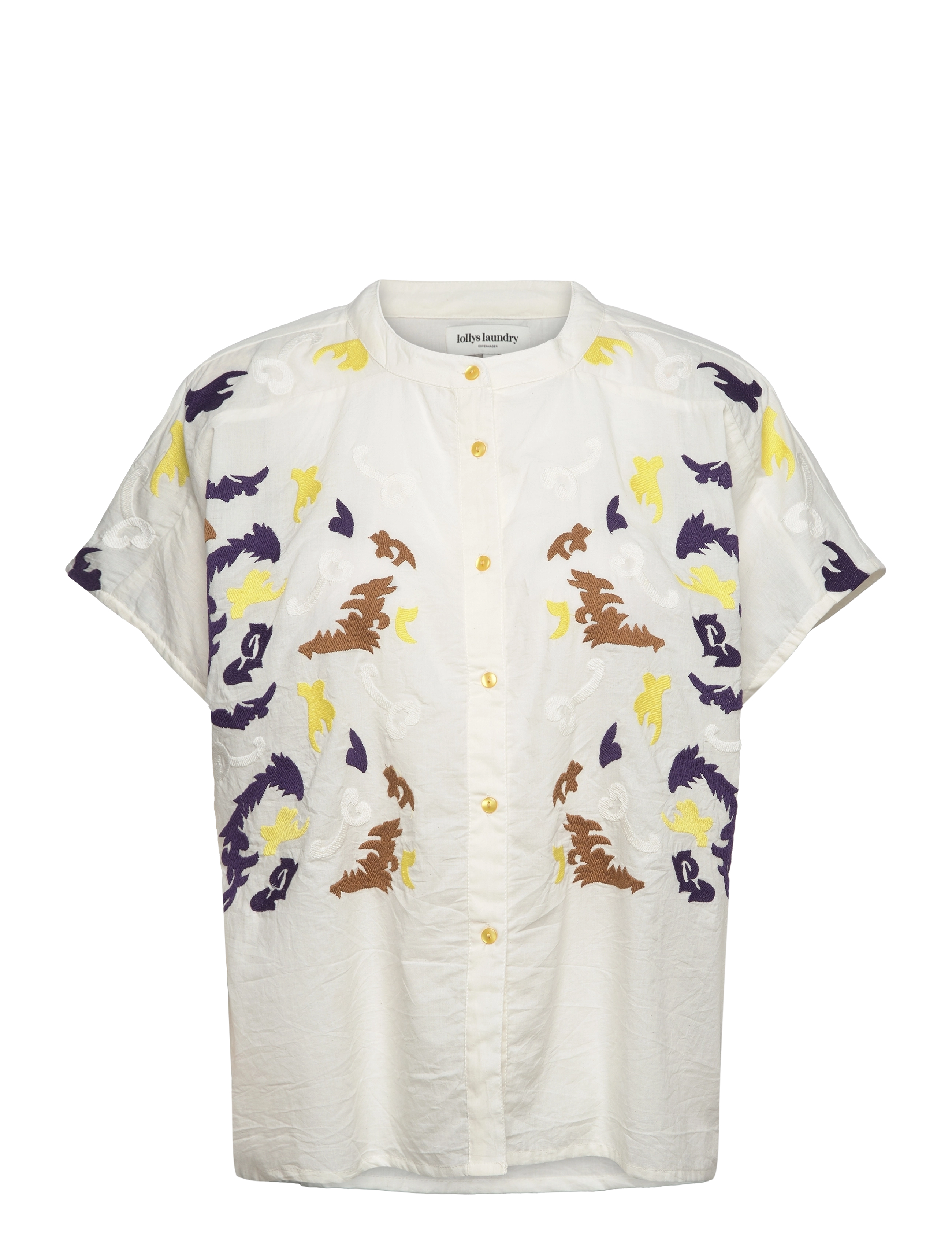 Lollys Laundry - MyaLL Shirt SS - kurzärmlige hemden - white - 0