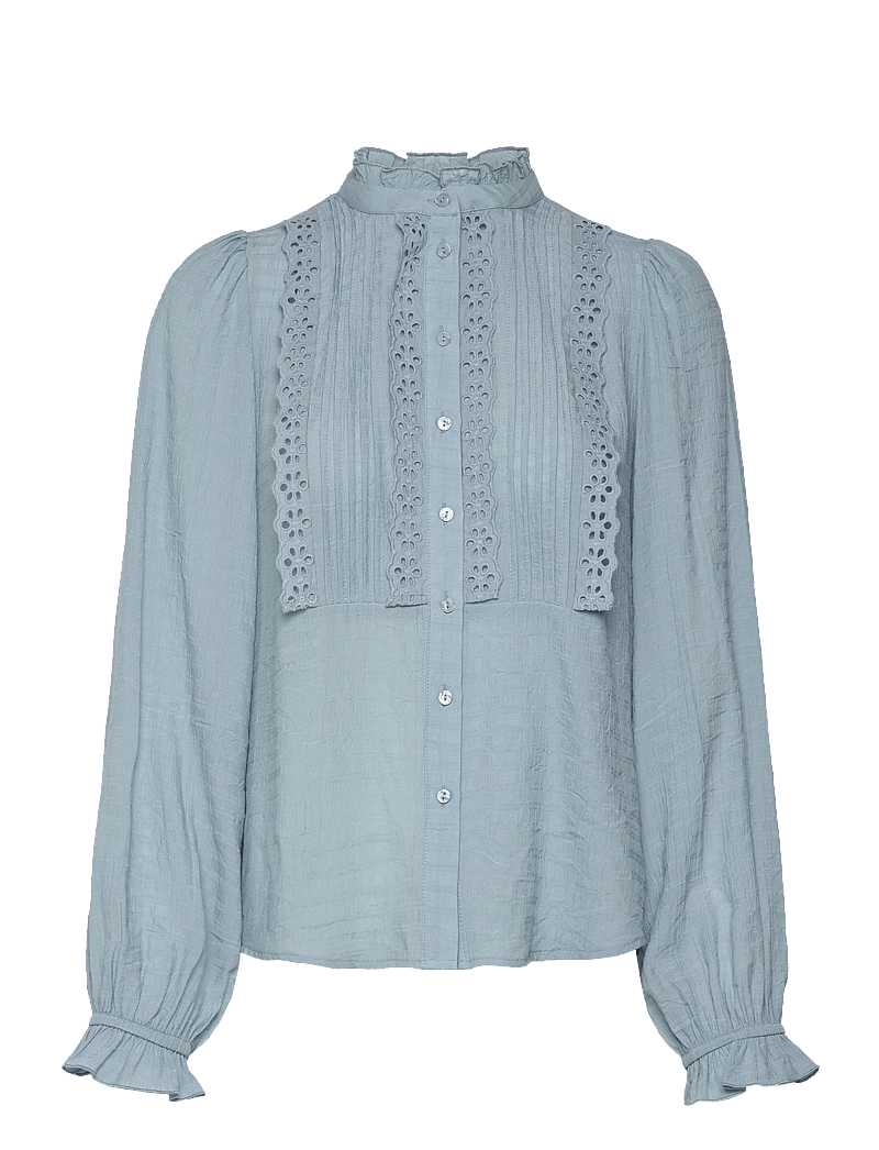 Lollys Laundry - ArielLL Shirt LS - pikkade varrukatega pluusid - dusty blue - 0